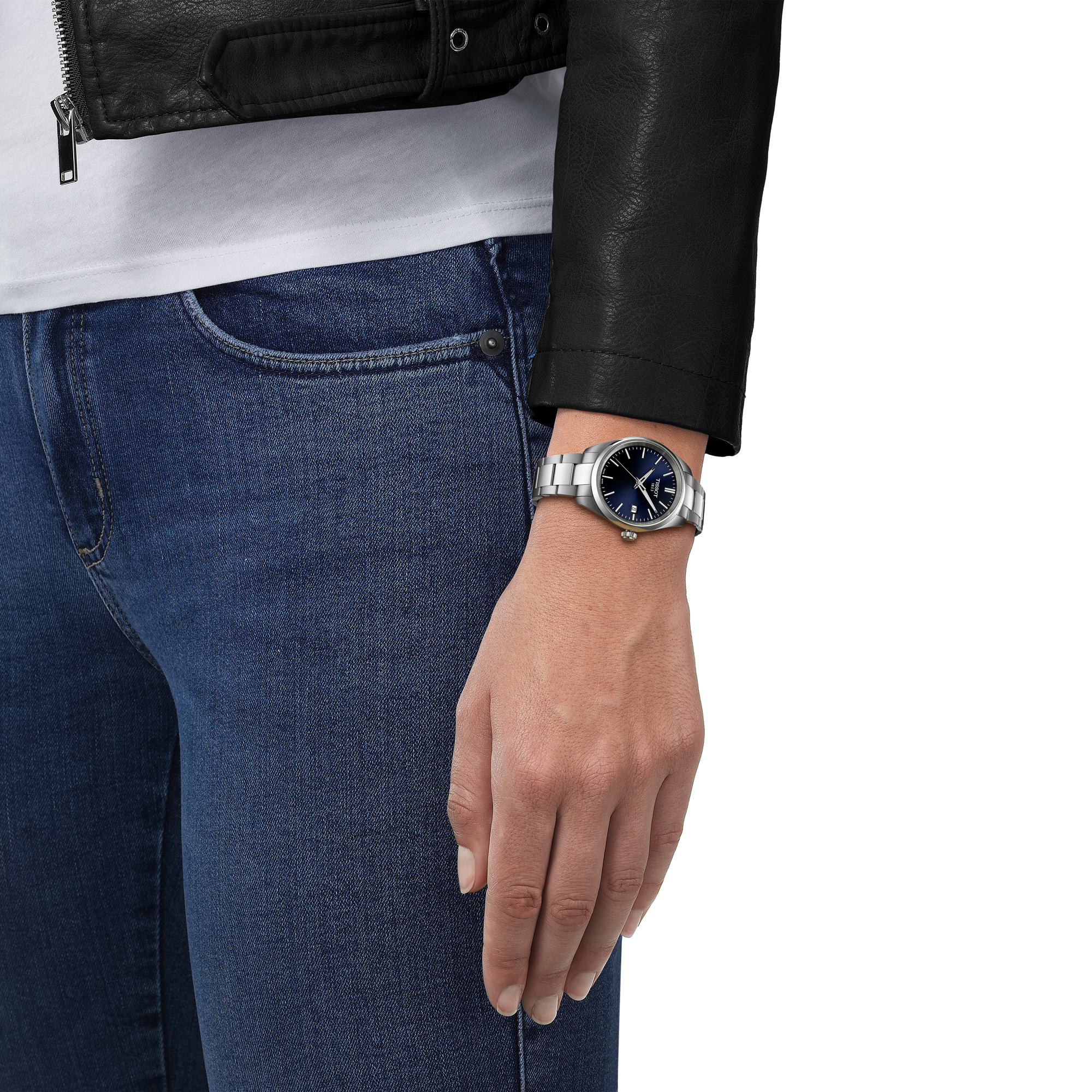 TISSOT PR 100 Blue Dial Watch, 34mm