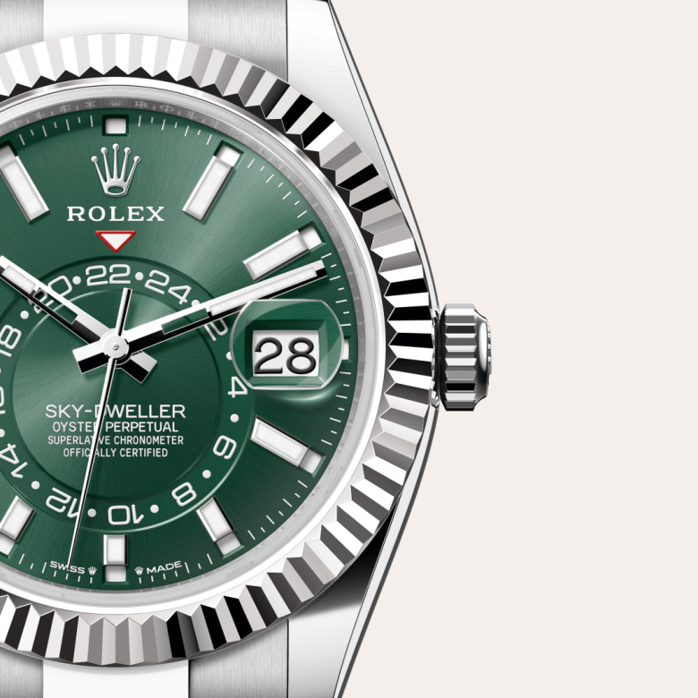 Rolex Sky-Dweller White Rolesor - combination of Oystersteel and