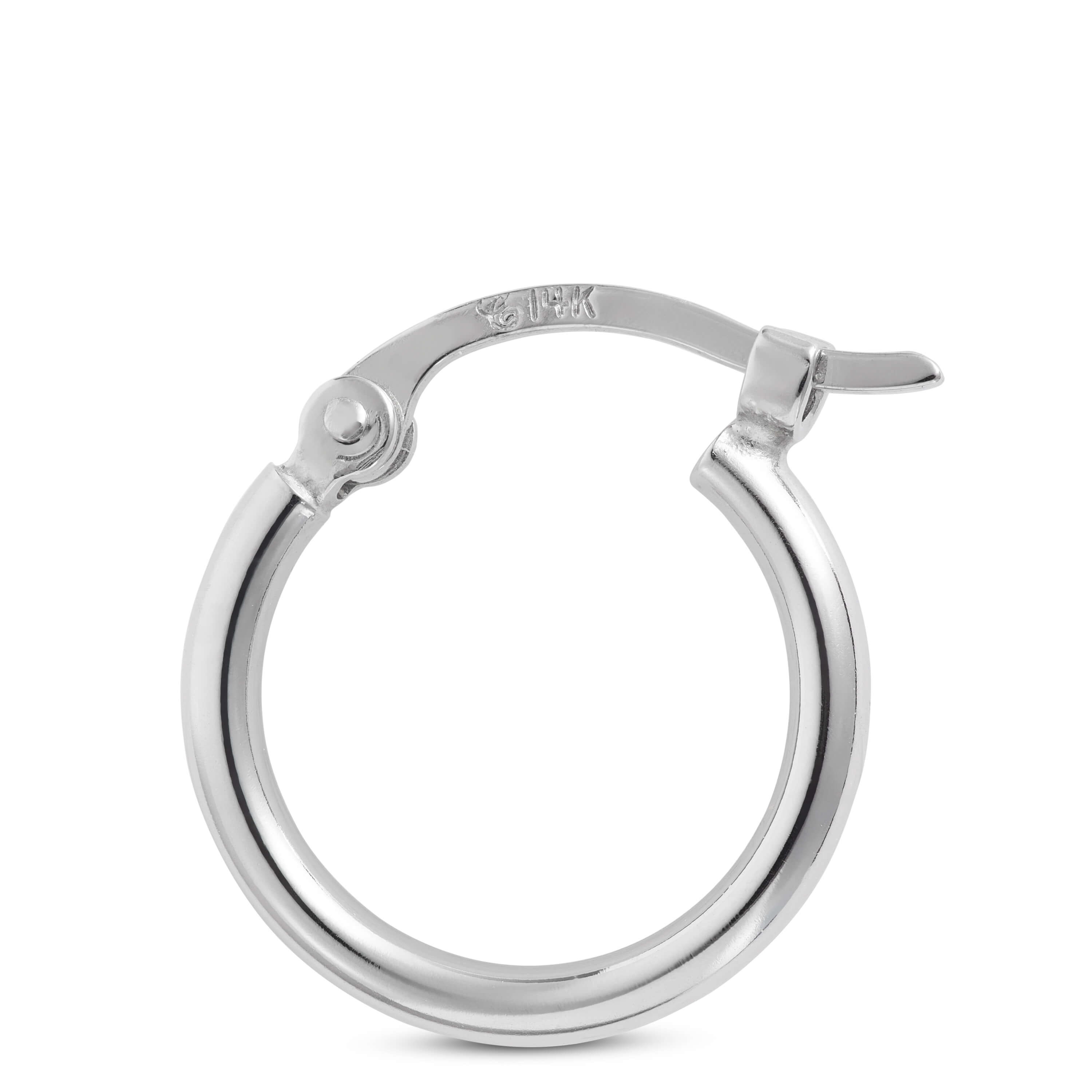 12MM Hoop Earrings 14K