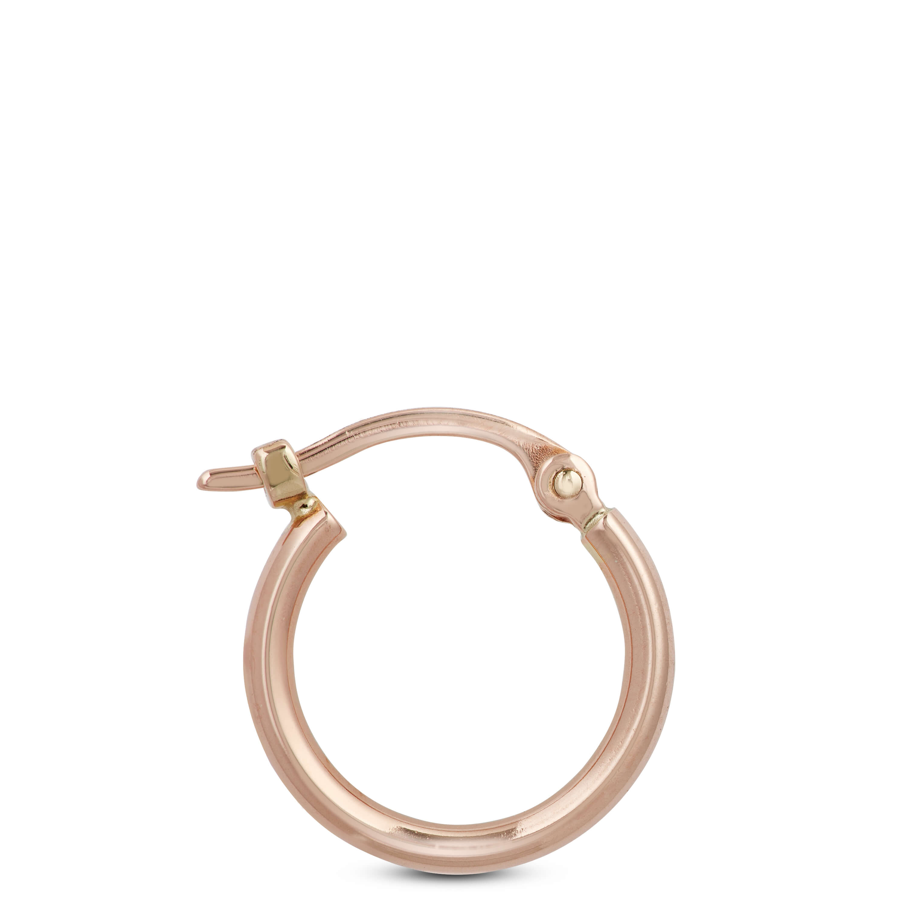 12MM Rose Gold Hoop Earrings 14K