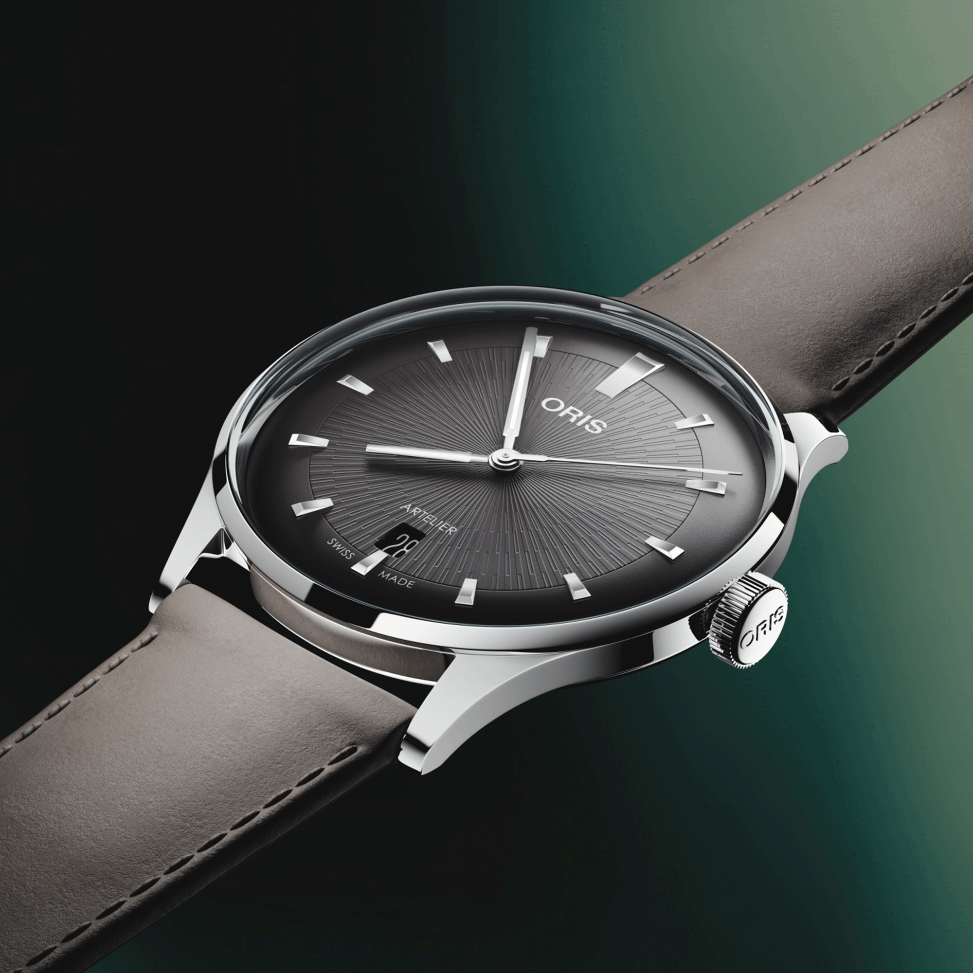 Oris Artelier Date Black Dial Watch, 38mm