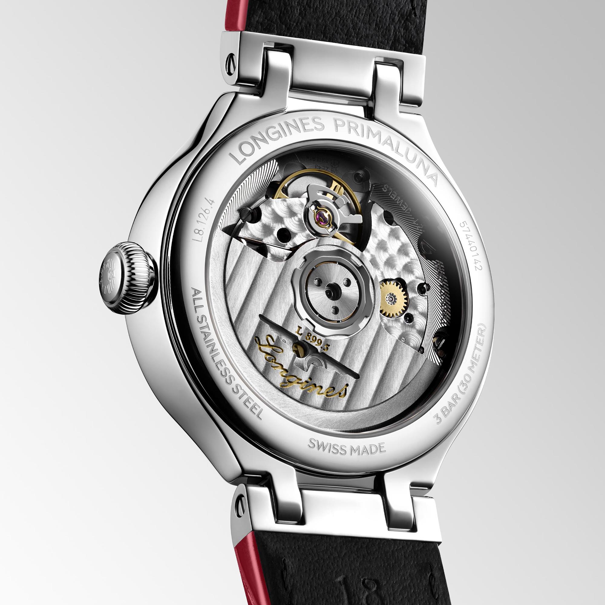Longines Primaluna Moonphase White Dial Watch, 34mm