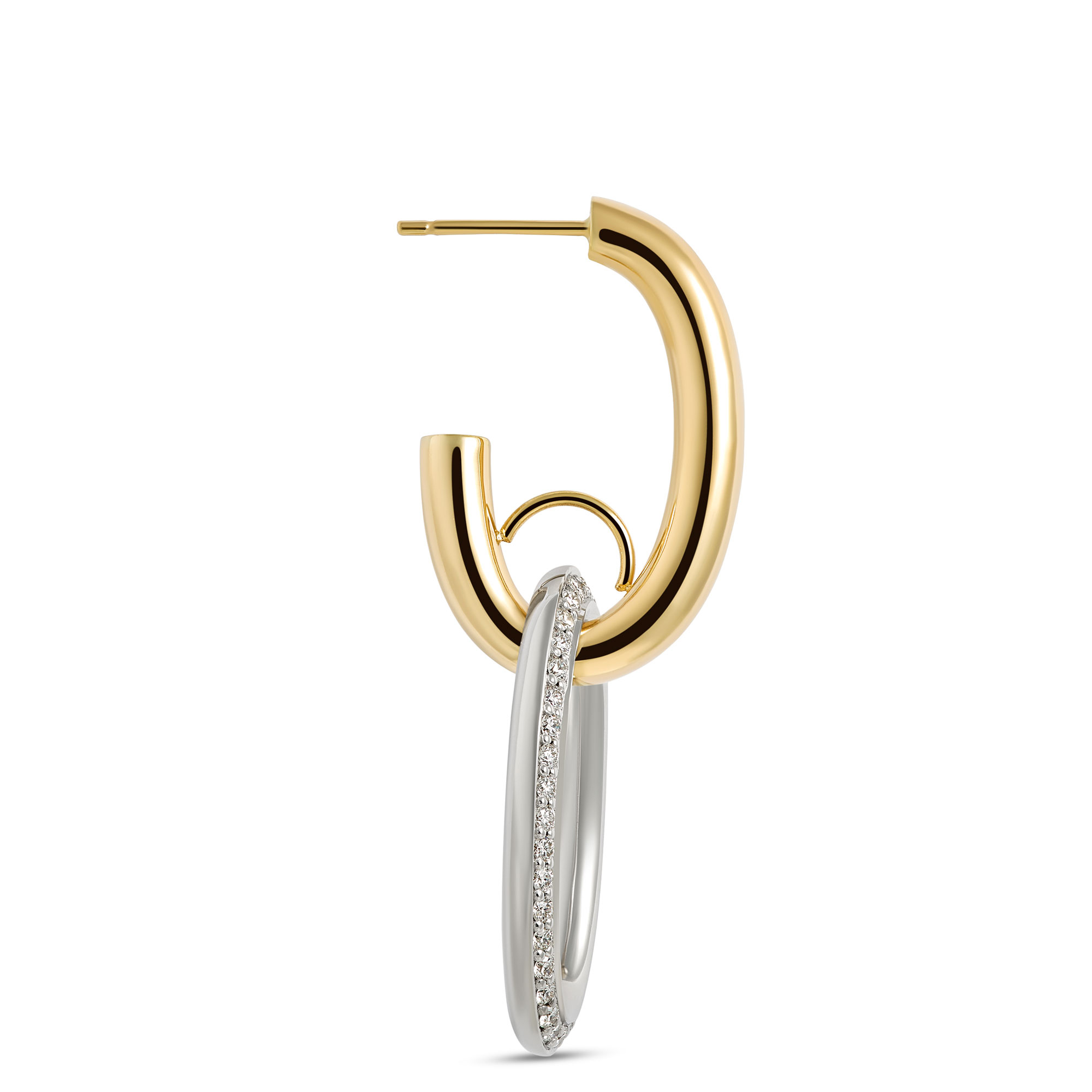Toscano Oval Drop Diamond Earrings, 18K Yellow Gold