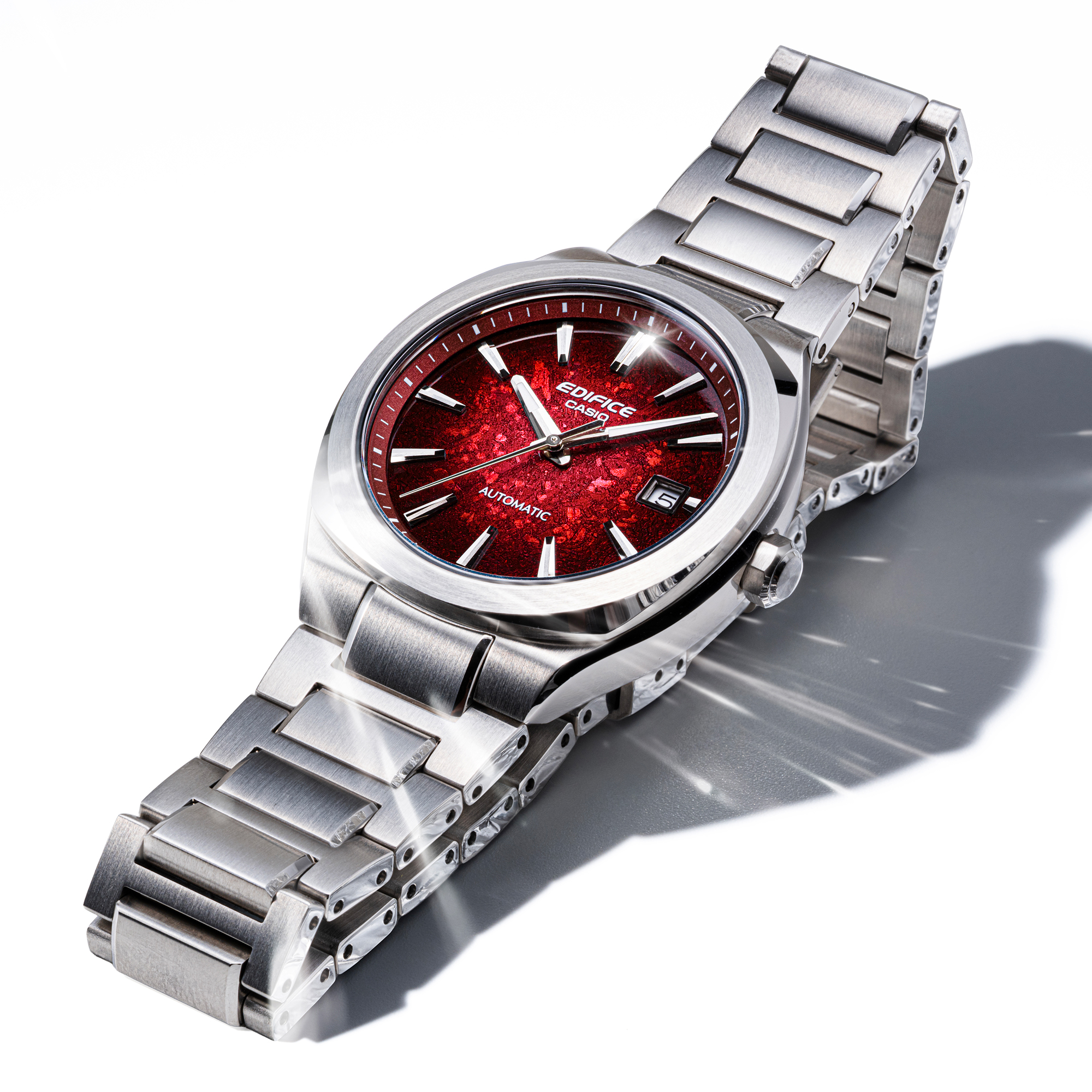 Casio Edifice Automatic Red Dial Watch, 38mm