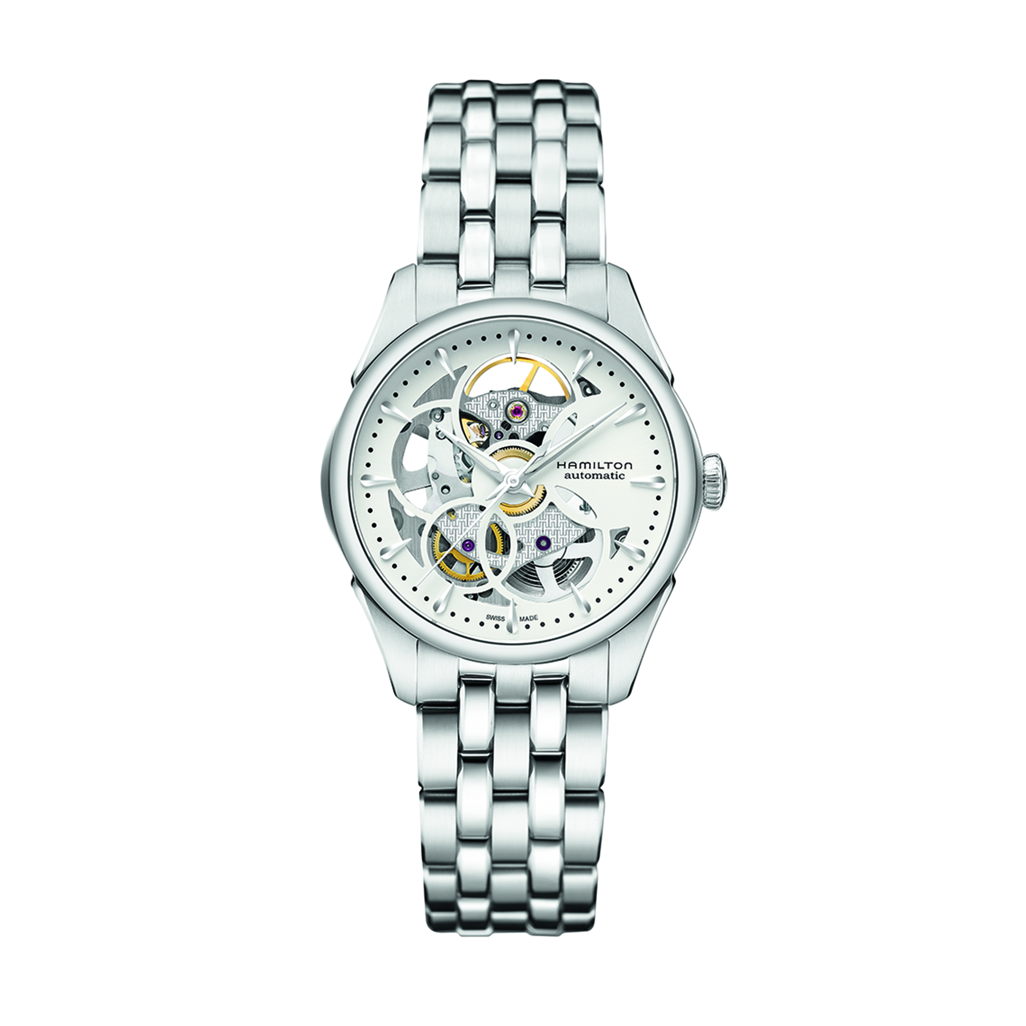 e*a様 Hamilton Viewmatic Skeleton 自動巻き腕時計 Hamilton Jazzmaster Skeleton Lady Auto White Dial Watch, 36mm