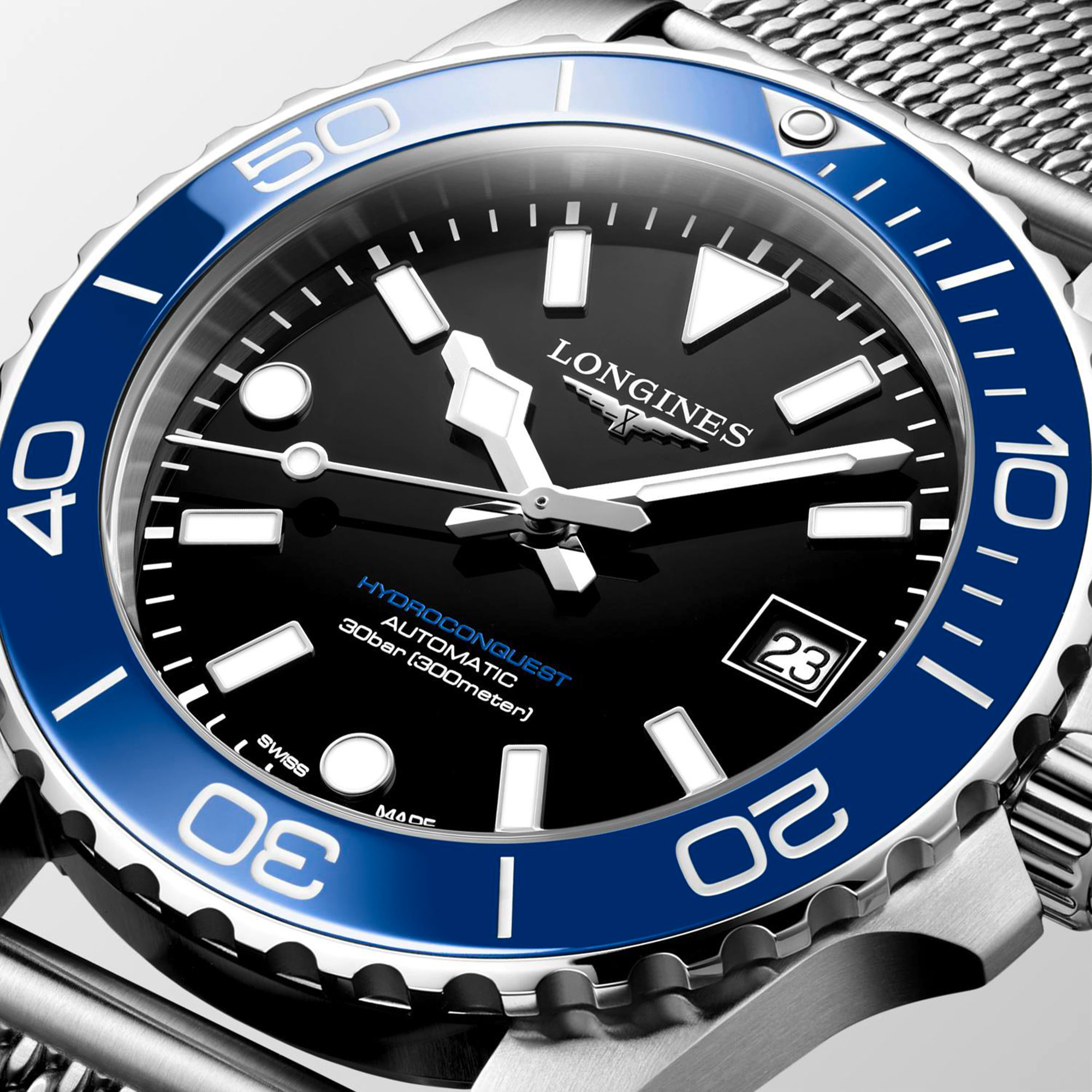 Longines Hydroconquest Black Dial Watch, 39mm