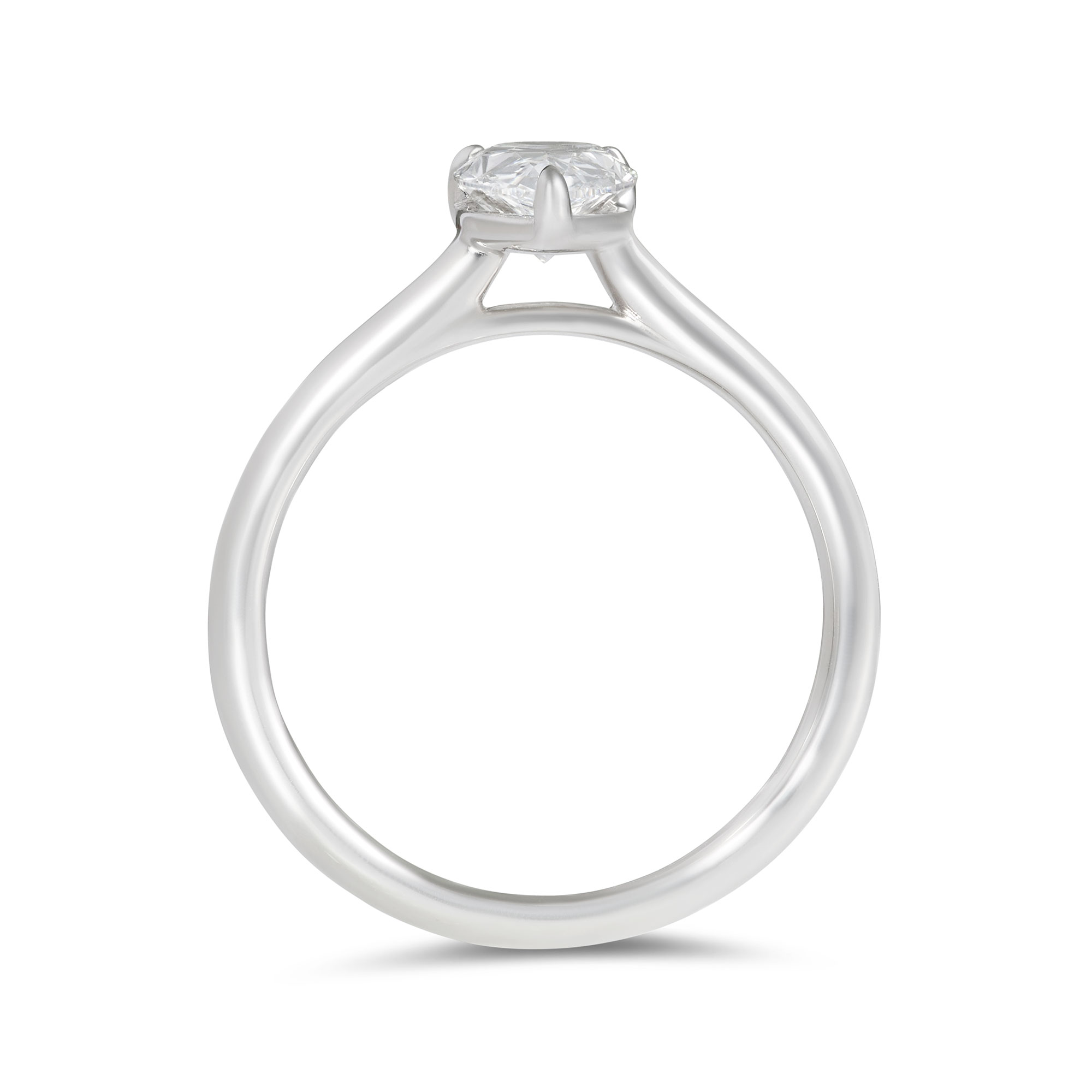 Bella Ponte &ldquo;Whisper&rdquo; Pear Shape Diamond Engagement Ring, 14K White Gold Size 6.5
