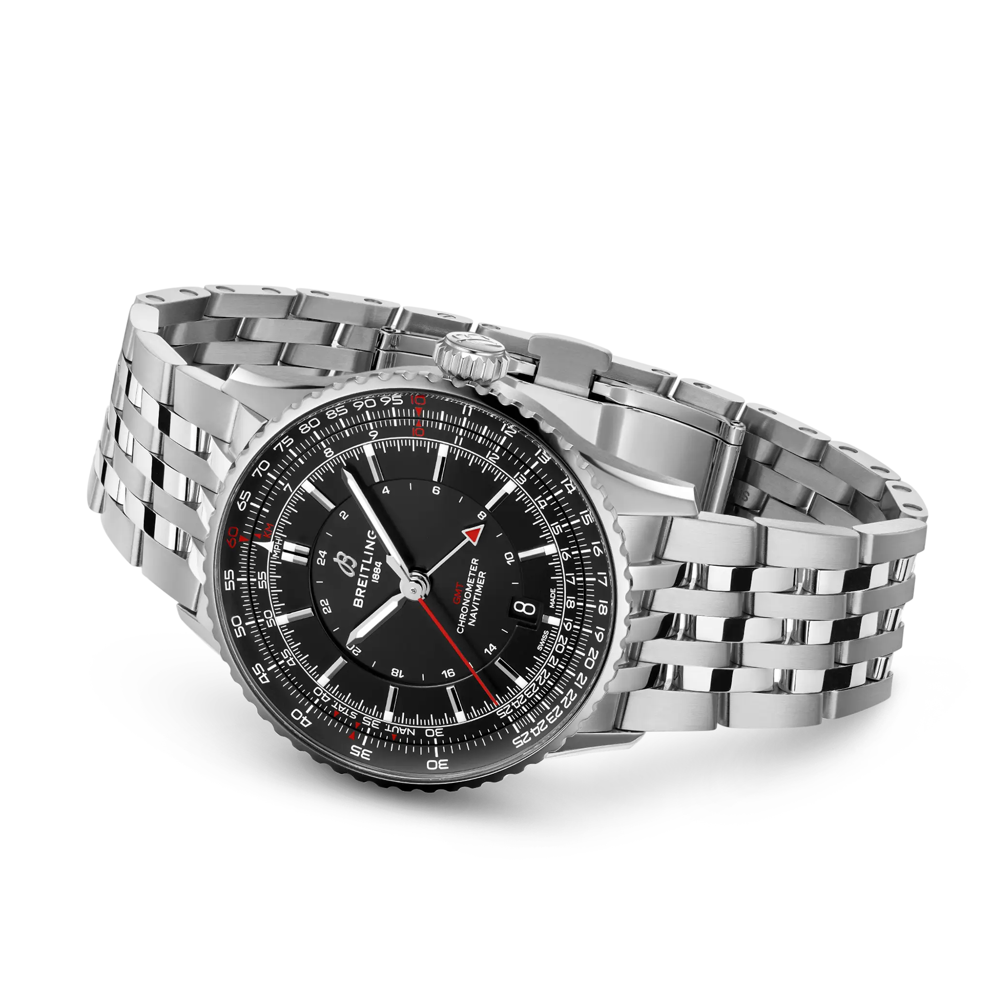 Breitling Navitimer Automatic GMT Black Dial Watch, 41mm