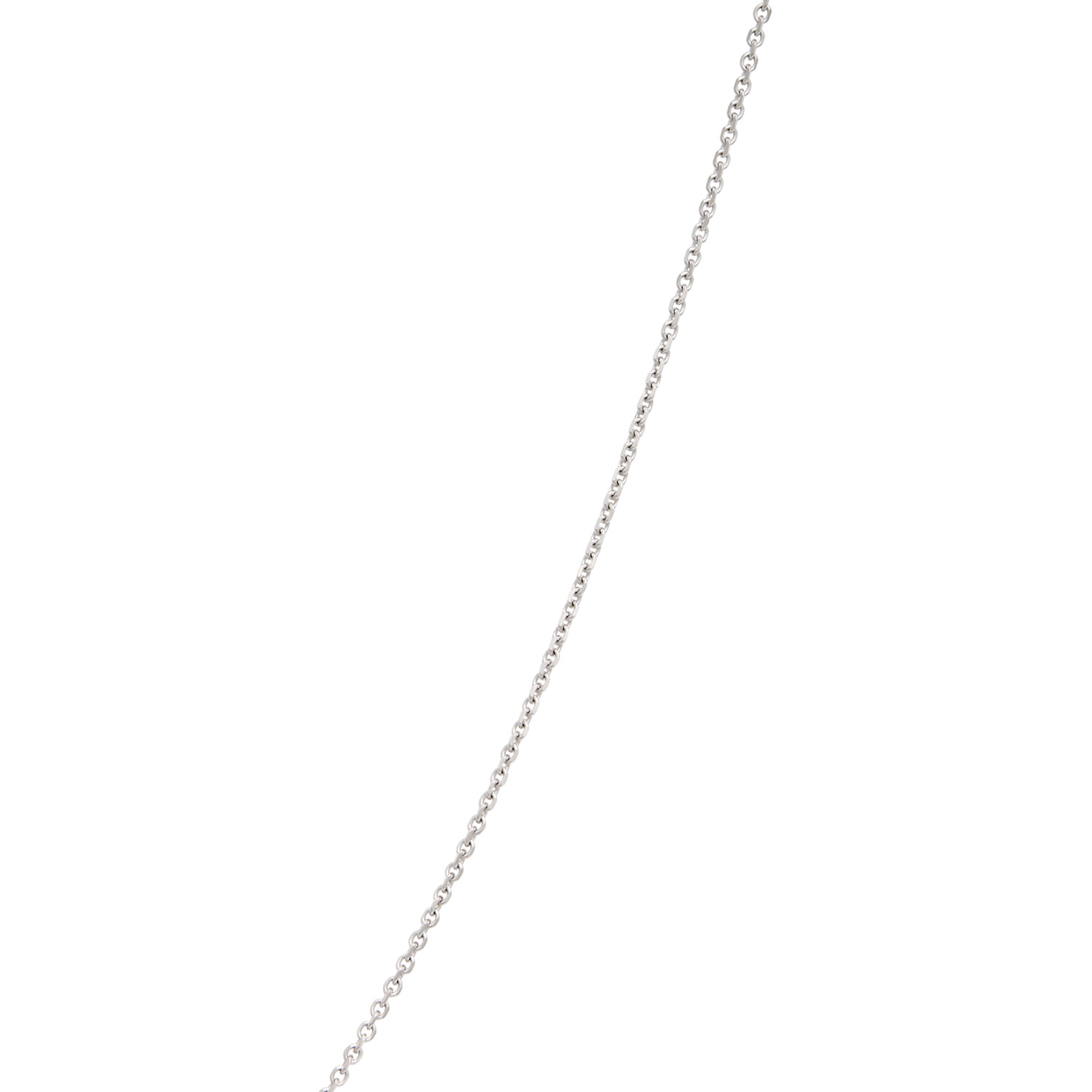 Round Emerald Pendant with Diamond Halo, 14K White Gold