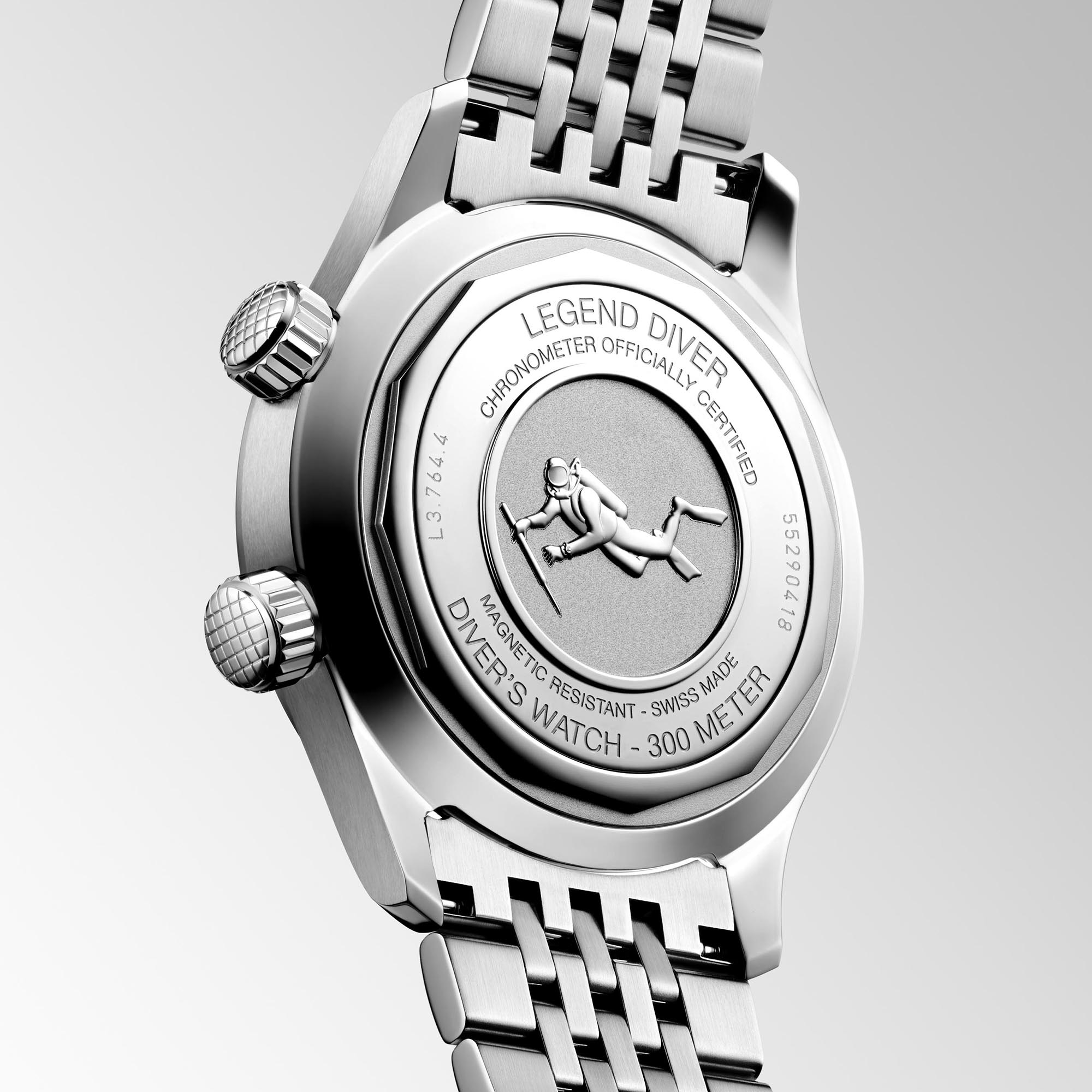 Longines Legend Diver White Dial Watch, 39mm