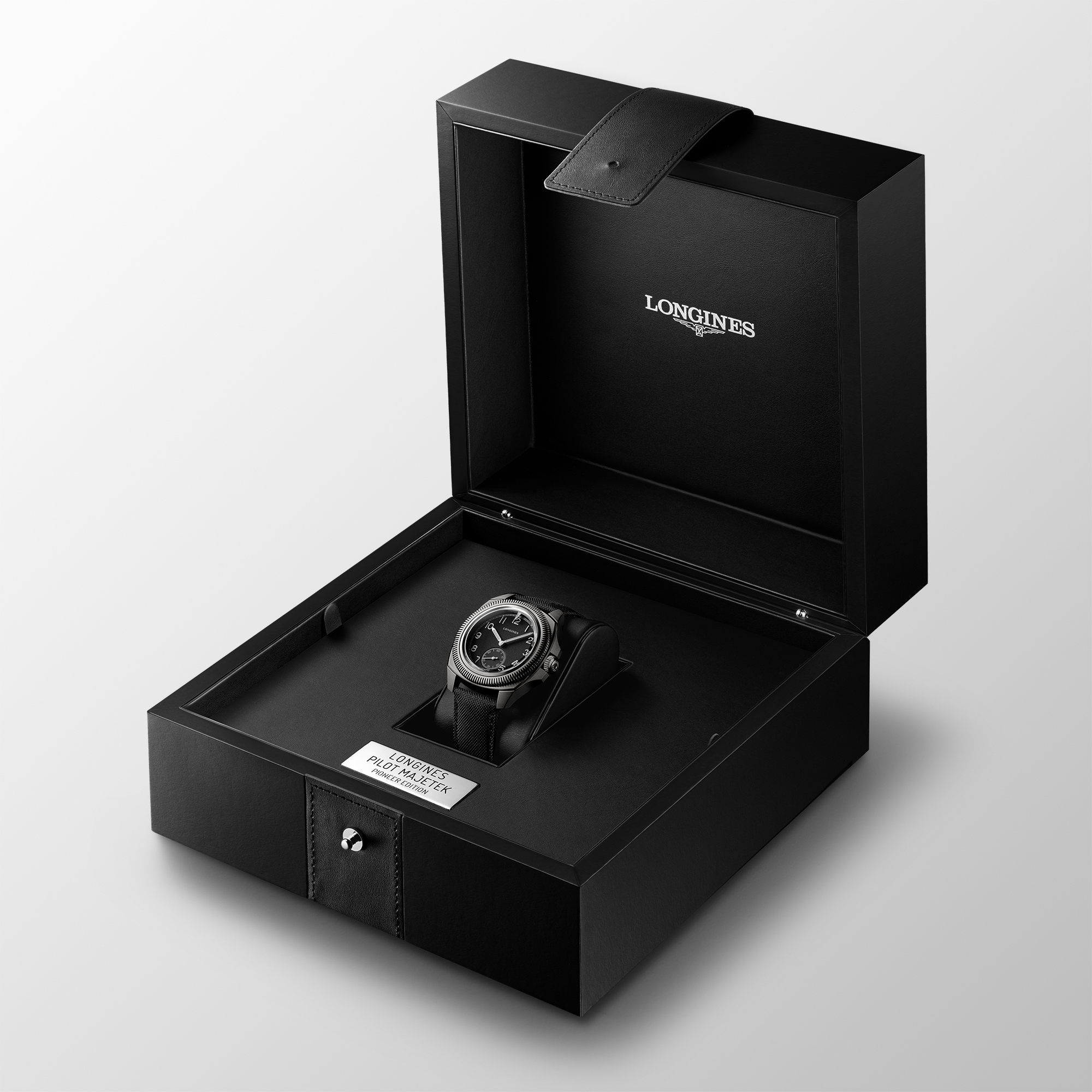 Longines Pilot Majetek Pioneer Edition Black Dial Watch, 43mm