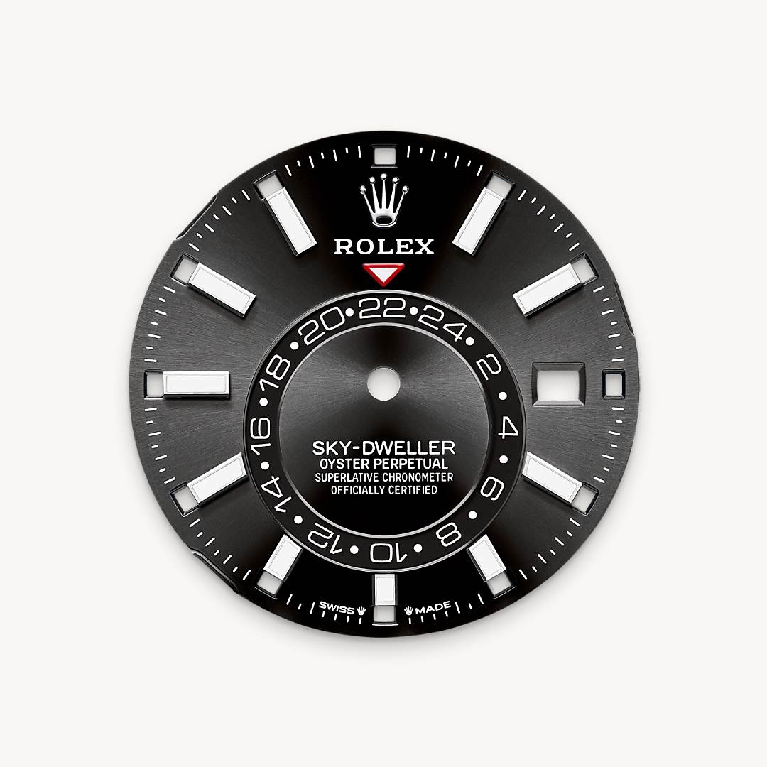 rolex sky-dweller in 18 ct white gold, m336239-0002 - bright black dial - ben bridge
