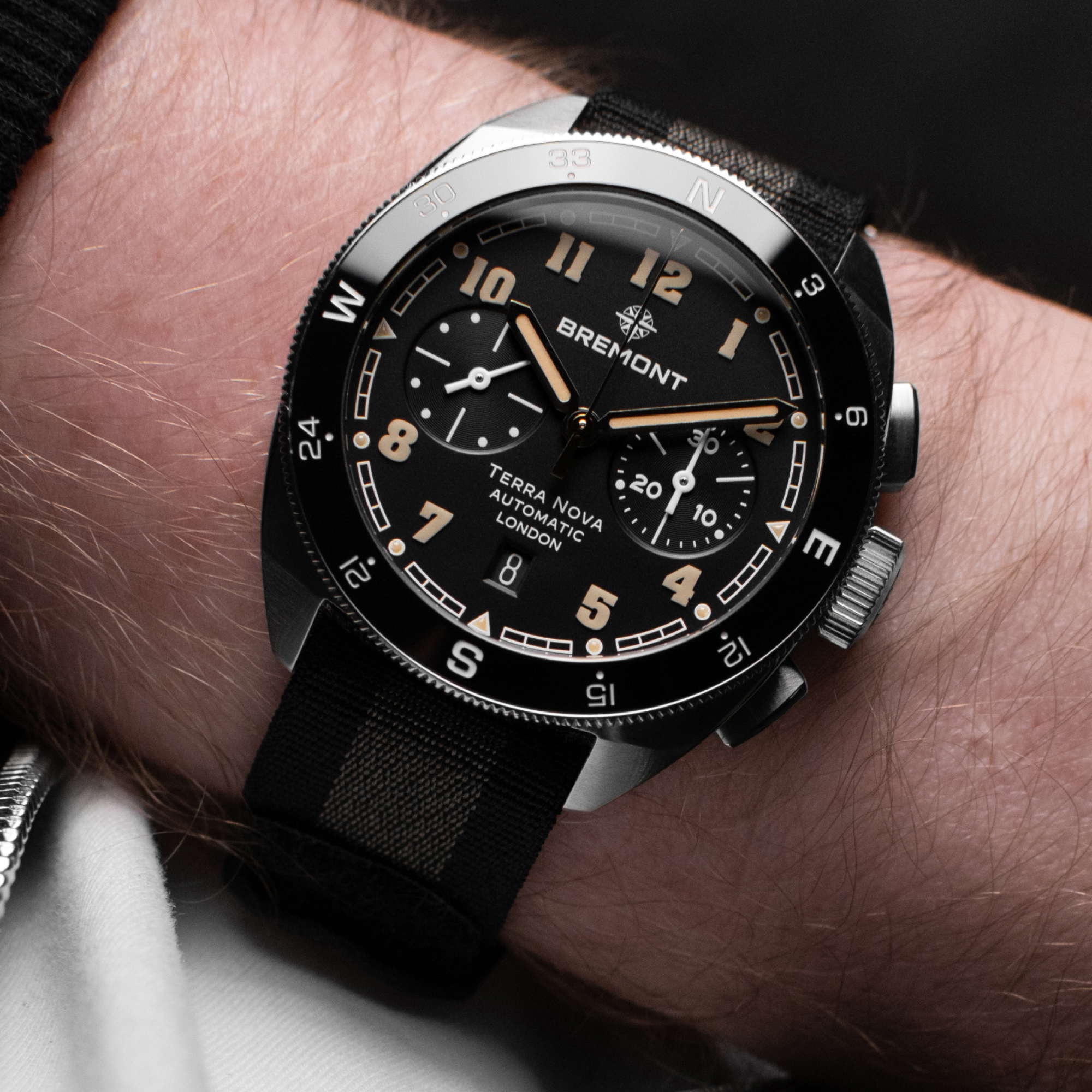 Bremont Terra Nova Chronograph Black Dial Watch, 42.5mm