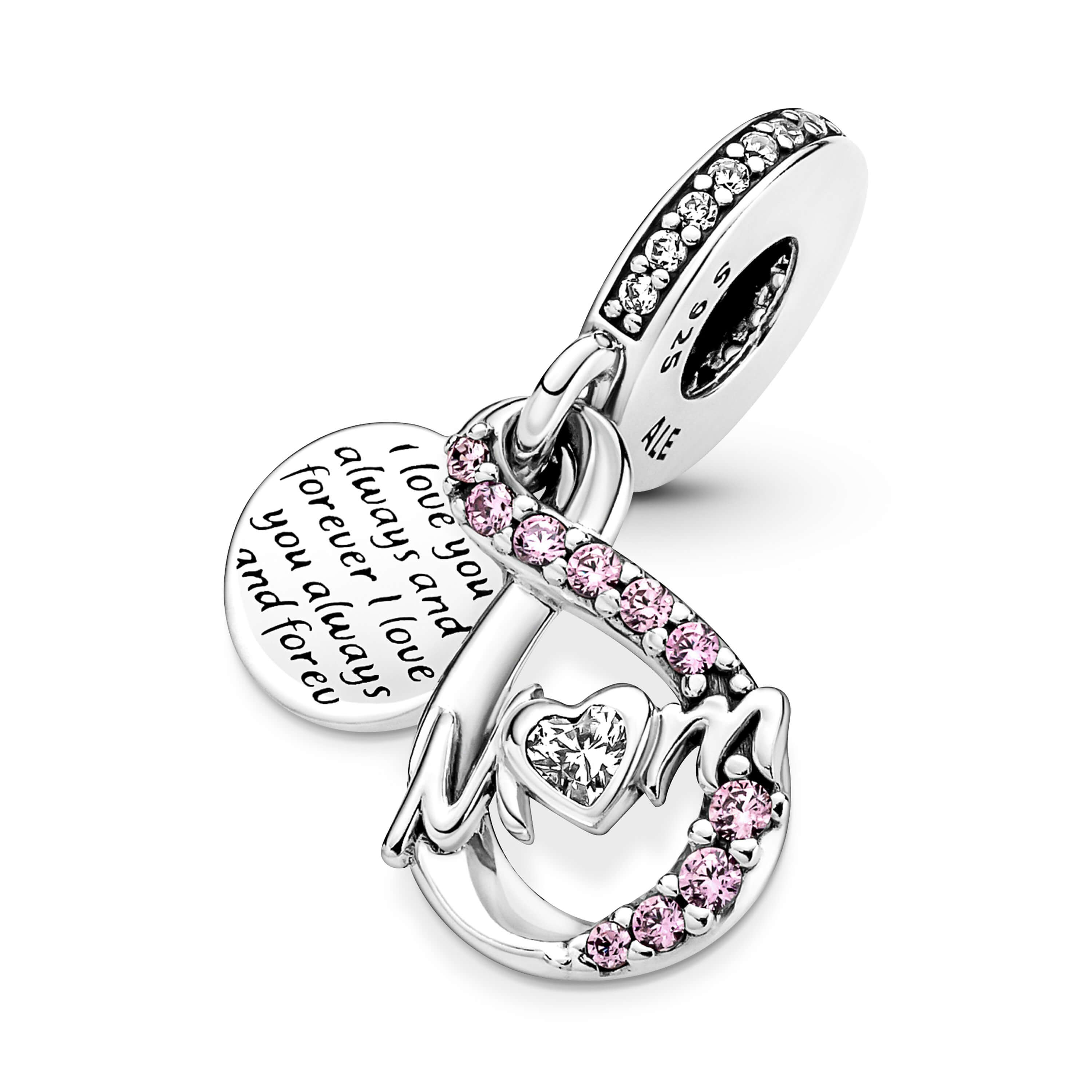 Pandora Mom Infinity Pavé Double Dangle Charm