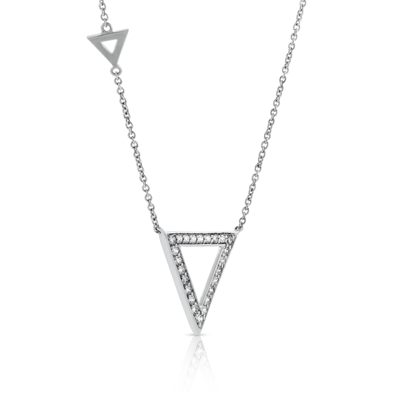 Diamond Triangle Geometric Necklace 14K Ben Bridge Jeweler