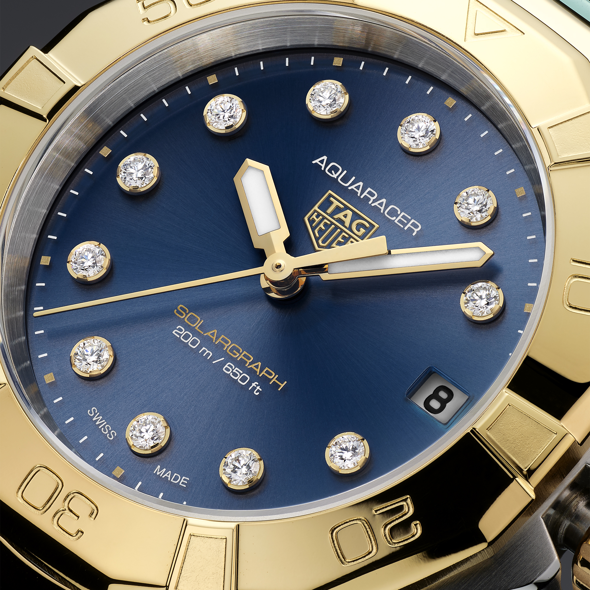 TAG Heuer Aquaracer Professional 200 Solargraph Blue Dial Watch, 34mm
