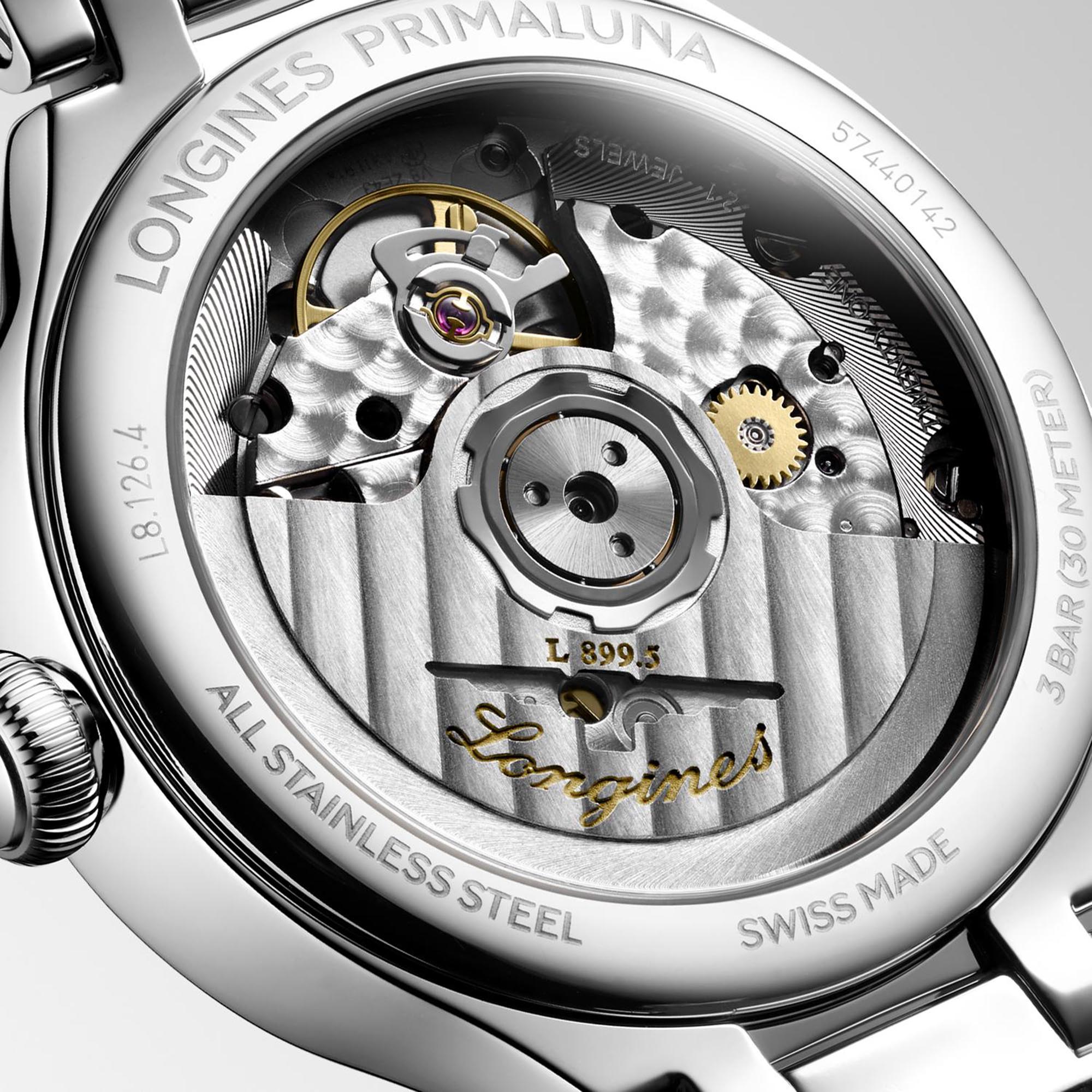 Longines Primaluna Moonphase White Dial Watch, 34mm