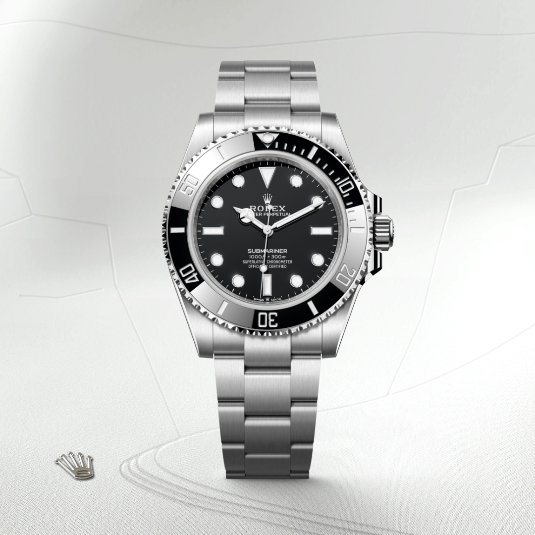 rolex submariner in oystersteel, m124060-0001 - watch with background color - ben bridge