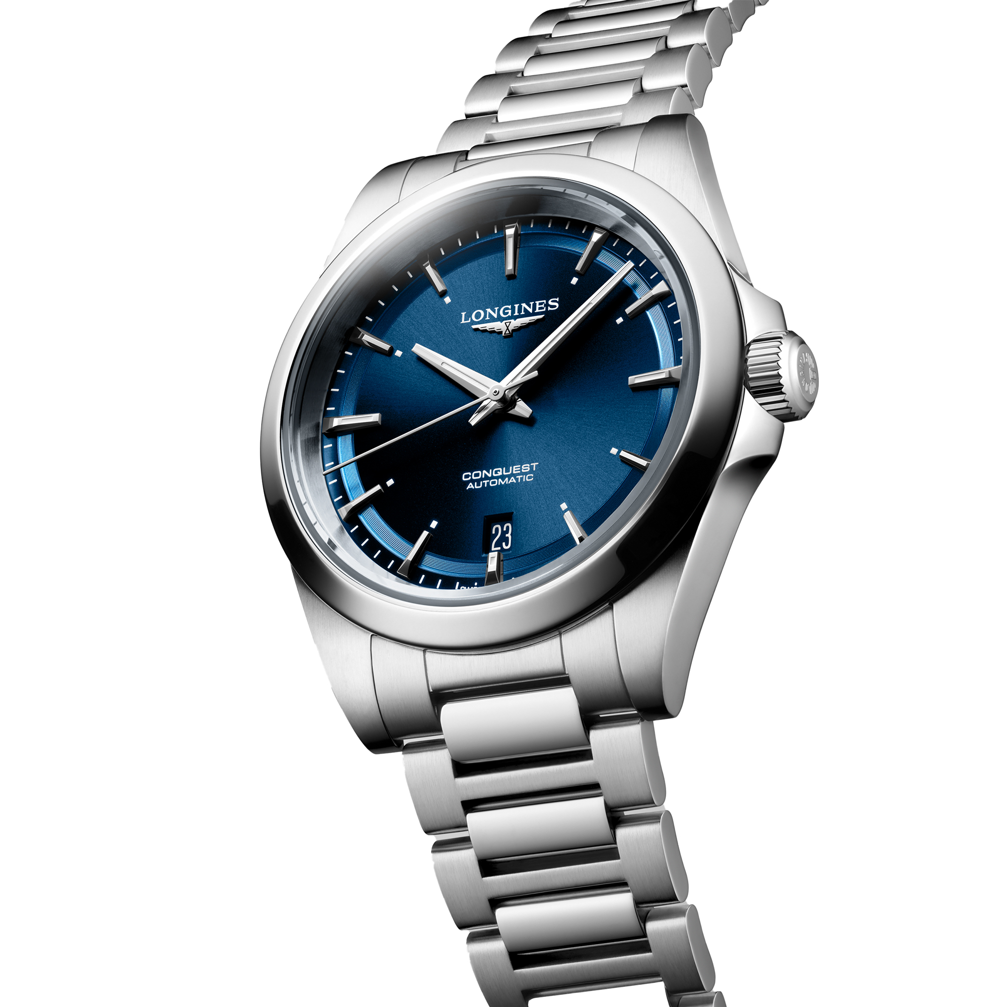Longines Conquest Blue Dial Watch, 38mm