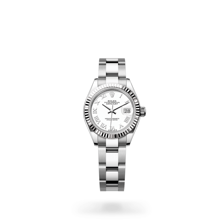 rolex lady-datejust in white rolesor - combination of oystersteel and white gold, m279174-0020 - ben bridge