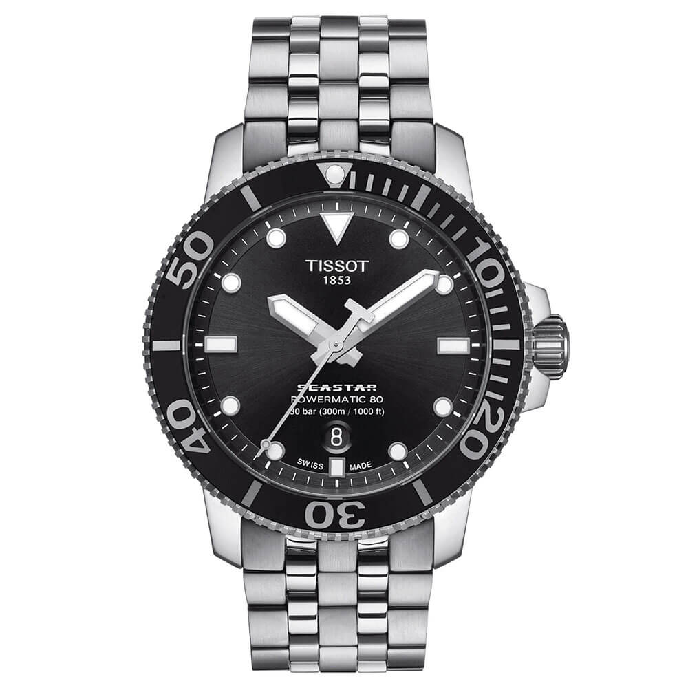 TISSOT Seastar 1000 Black Dial Watch, 43mm