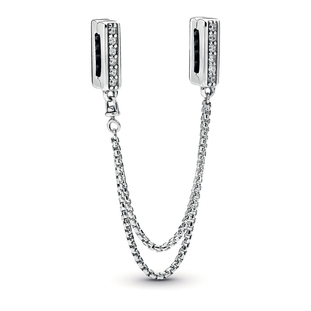 Pandora Reflexions™ Sparkling Safety Chain CZ Clip Charm 798269CZ05