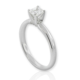 Ikuma Canadian Princess Cut Diamond Solitaire Ring 14K, 1/2 ct.