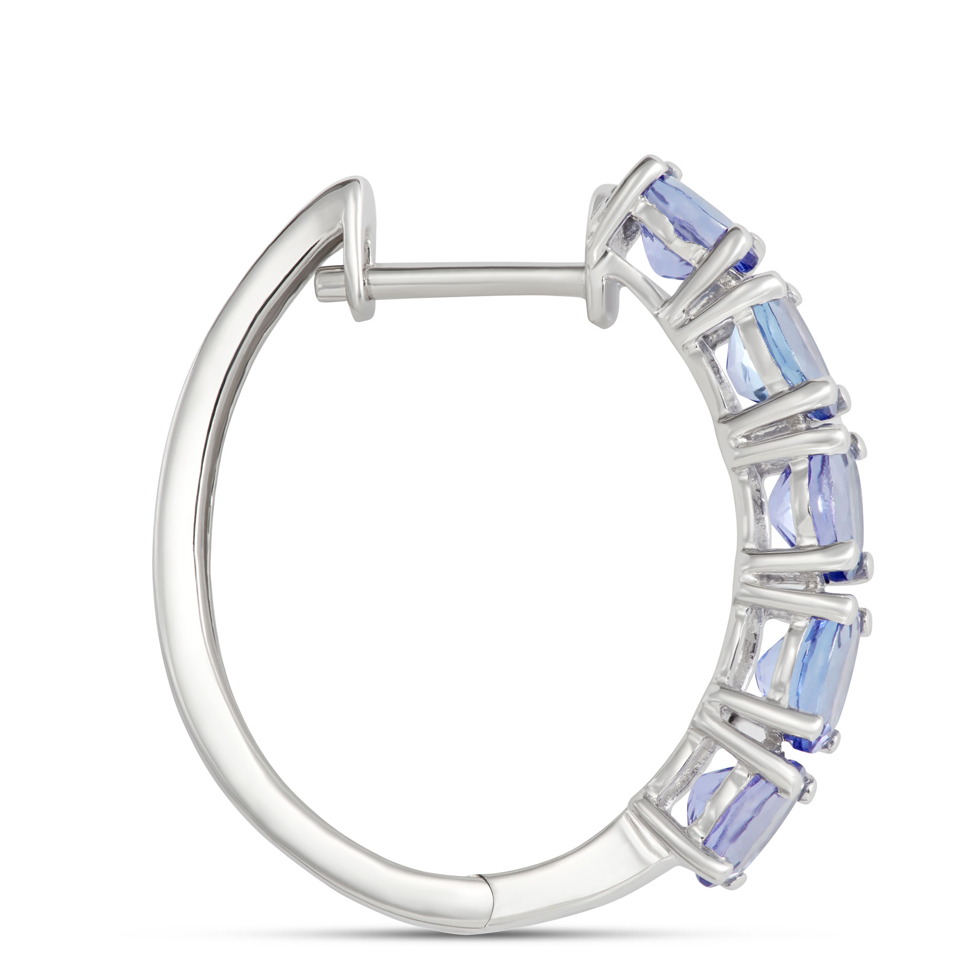 20MM Tanzanite Hoop Earrings 14K