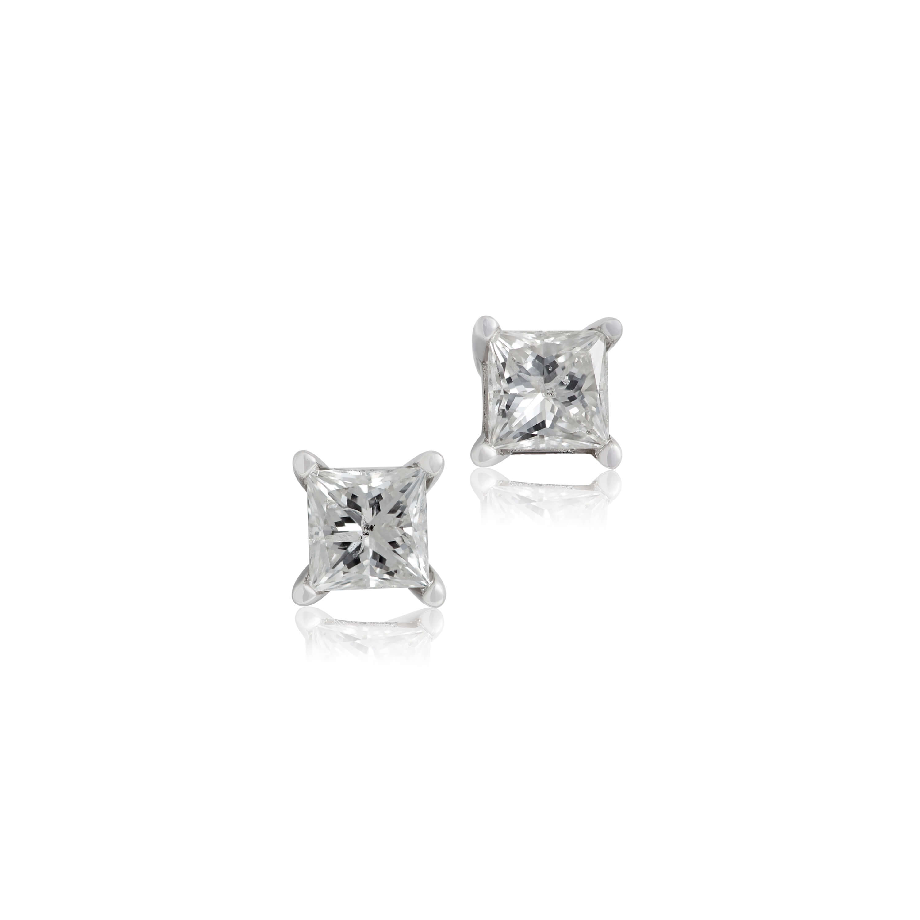 Princess Cut Diamond Earrings 14K, 1/4 ctw. Ben Bridge Jeweler