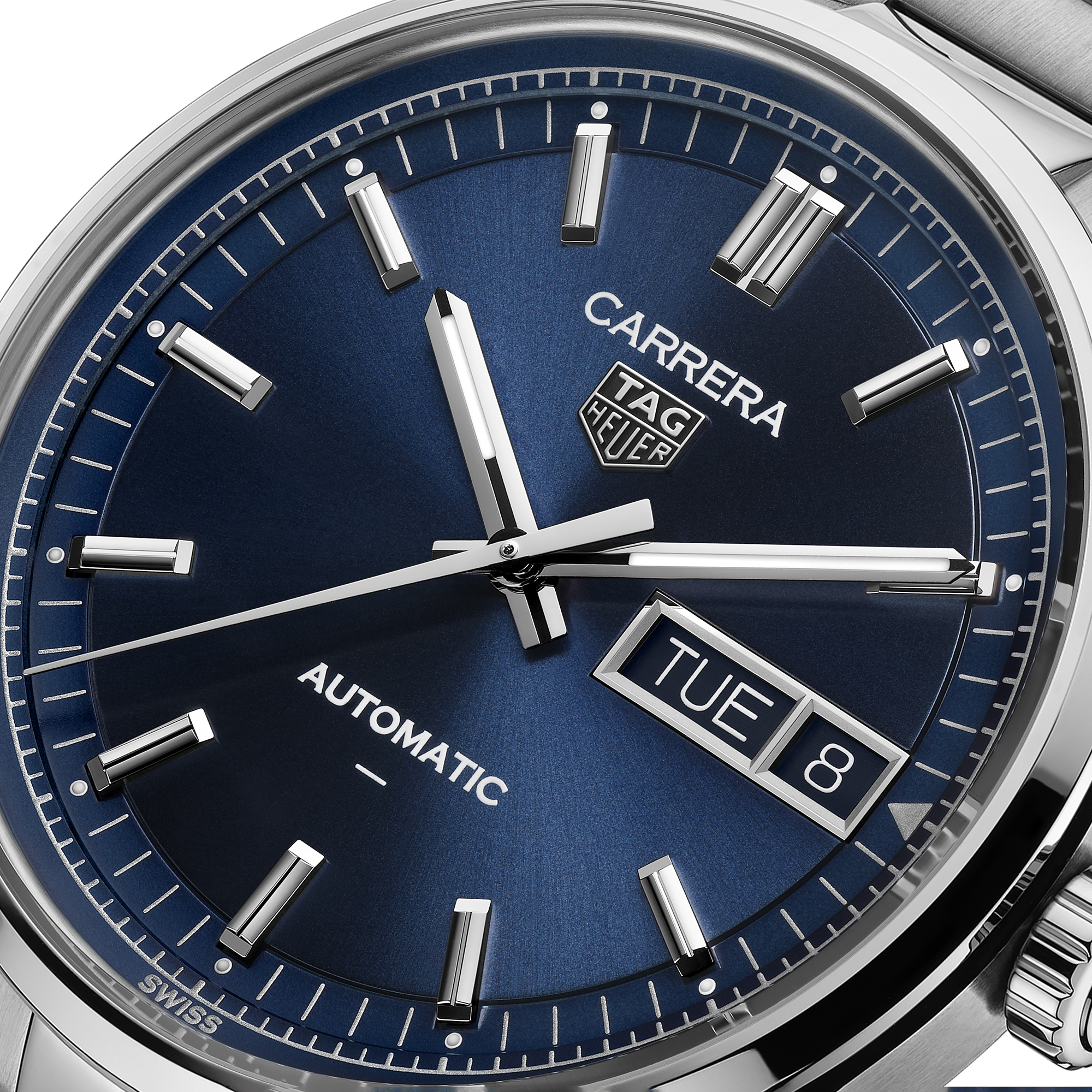 TAG Heuer Carrera Day-Date Blue Dial Watch, 41mm