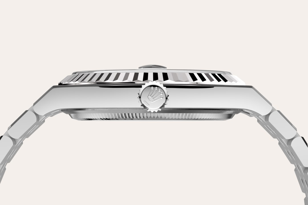 rolex land-dweller in white rolesor - combination of oystersteel and white gold, m127334-0001 - white rolesor - ben bridge