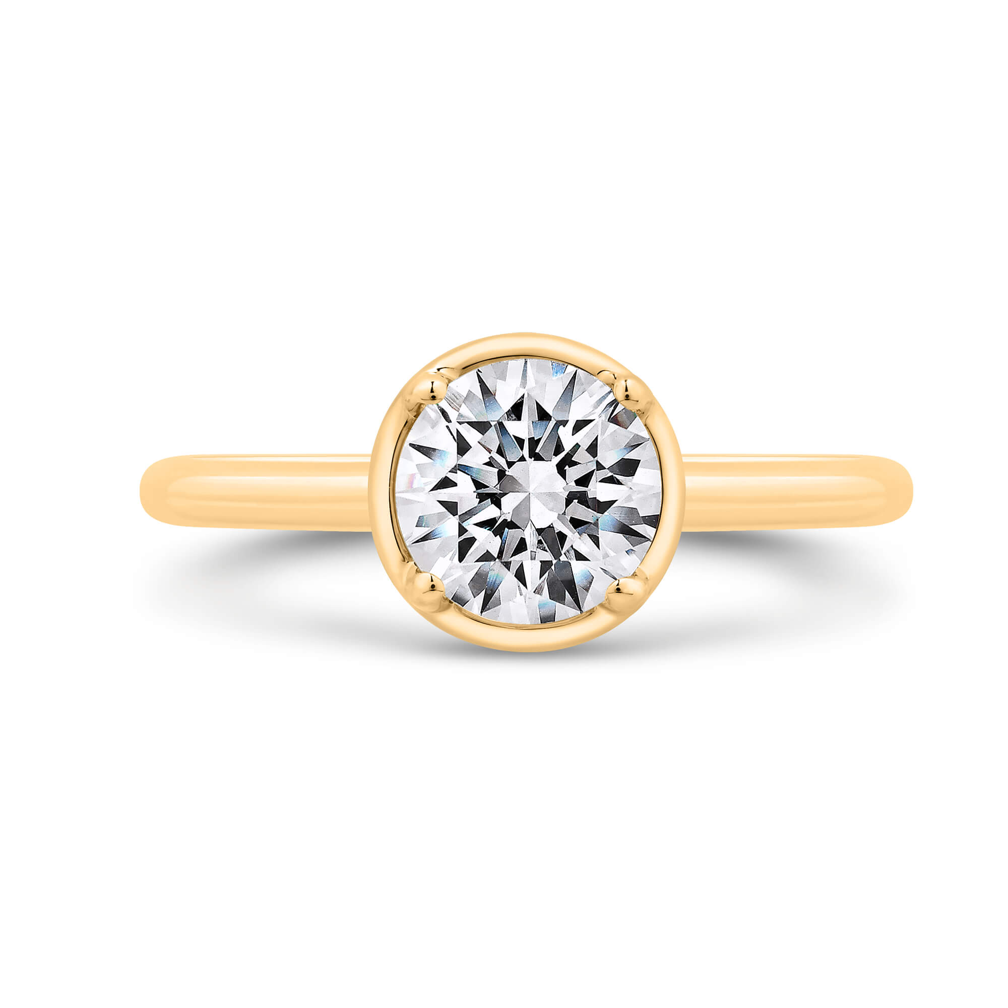 Bella Ponte Engagement Ring Setting, 14K Yellow Gold