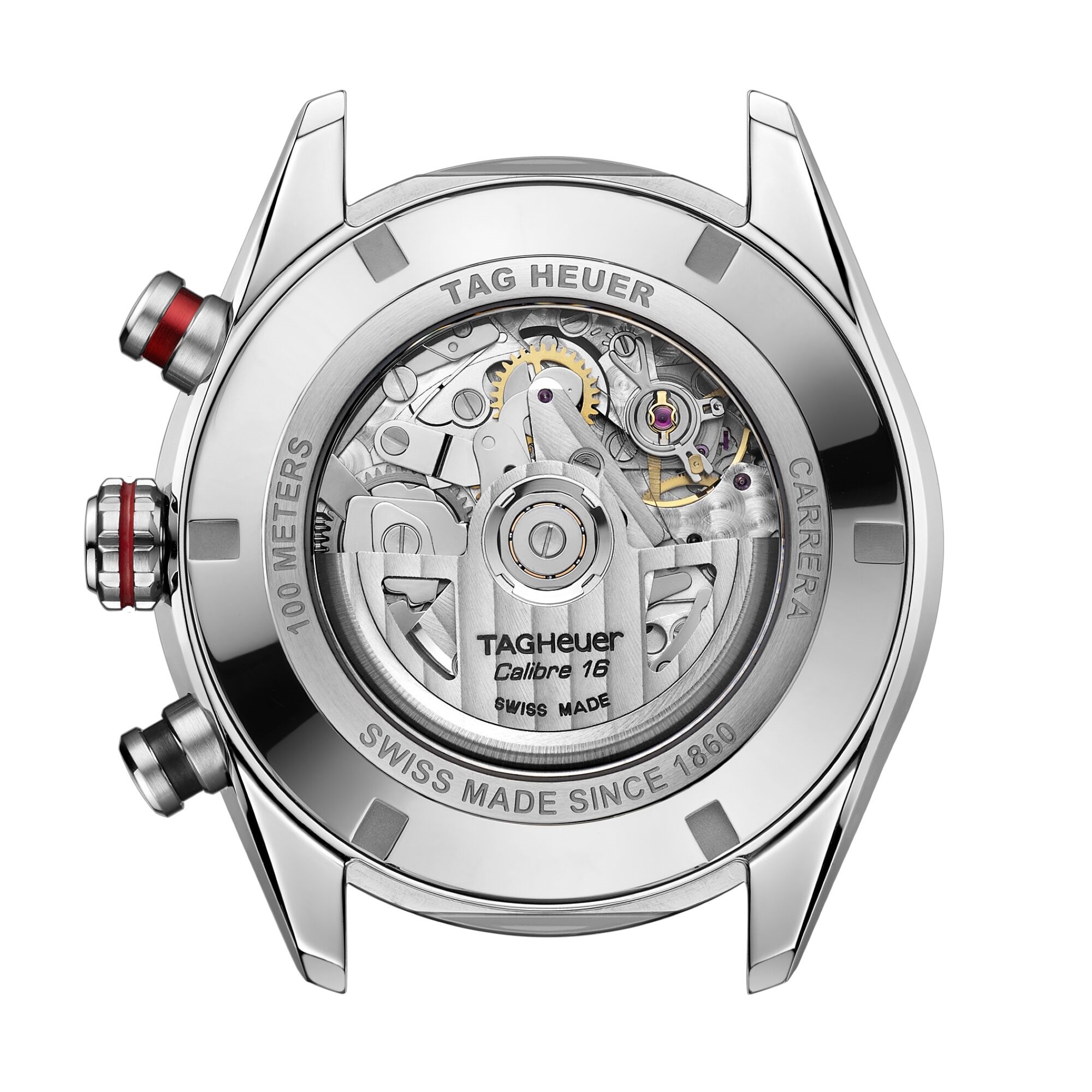 TAG Heuer Carrera Calibre 16 Watch Steel Case Black Dial, 44mm