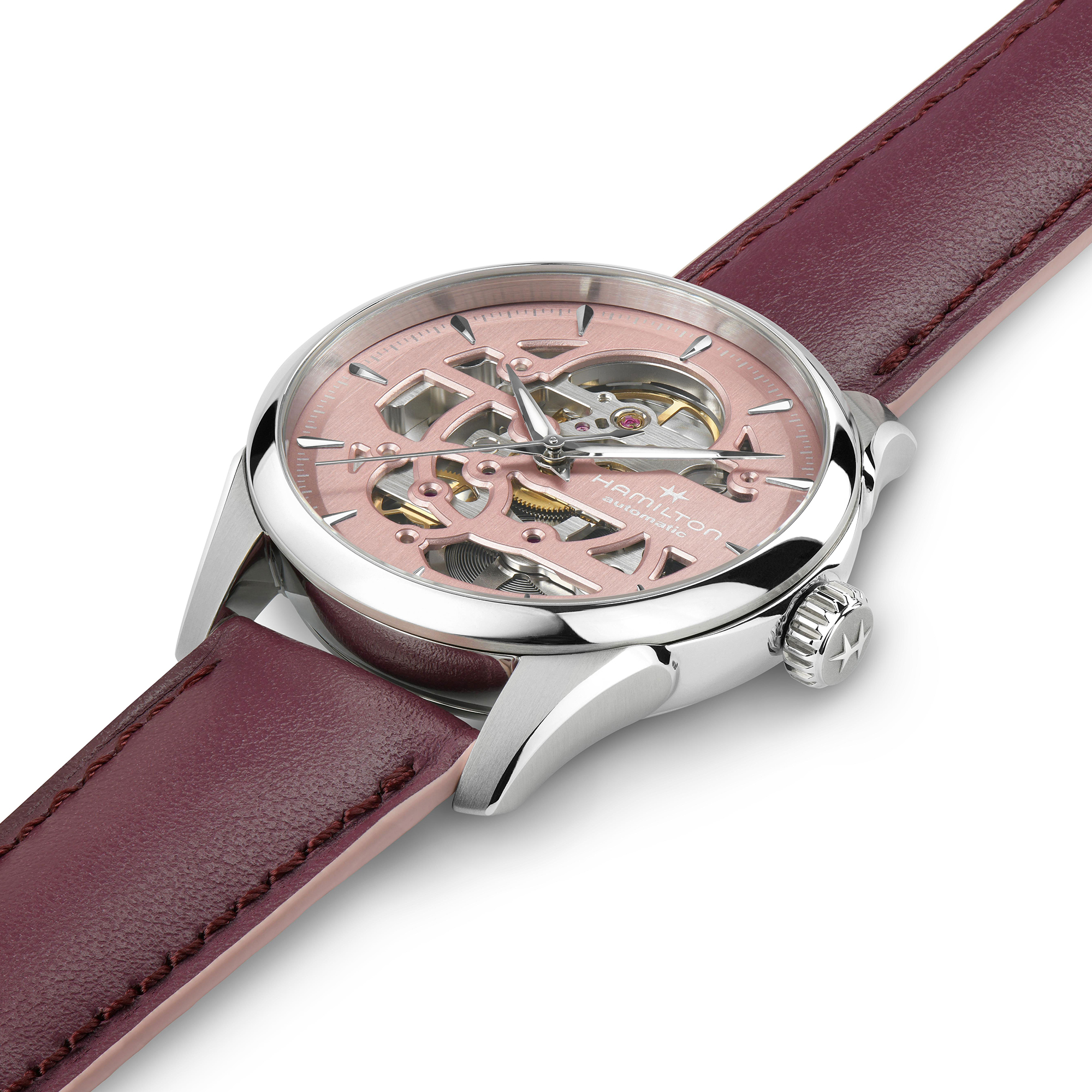 あいら　【美品】ハミルトン ジャズマスター SKELETON レディース Hamilton Jazzmaster Skeleton Lady Auto Pink Dial Watch, 36mm