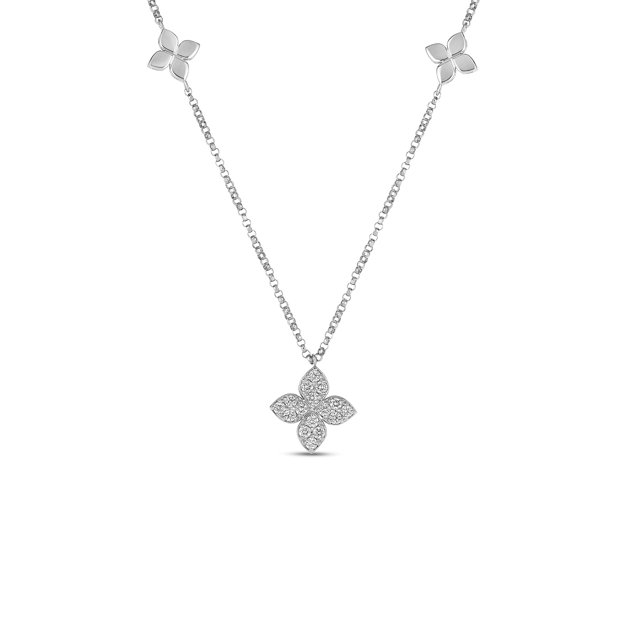 ciro♡ Roberto Coin 18k White Gold Love In Verona Diamond And Polished