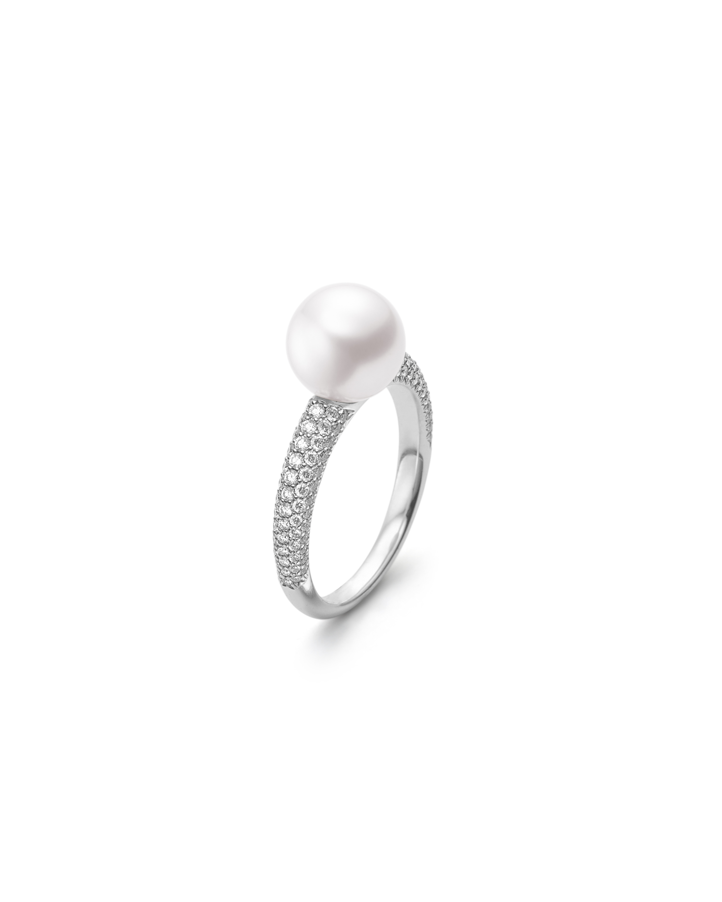 Mikimoto Akoya Cultured Pearl Ring 8.5mm in 18K White Gold
