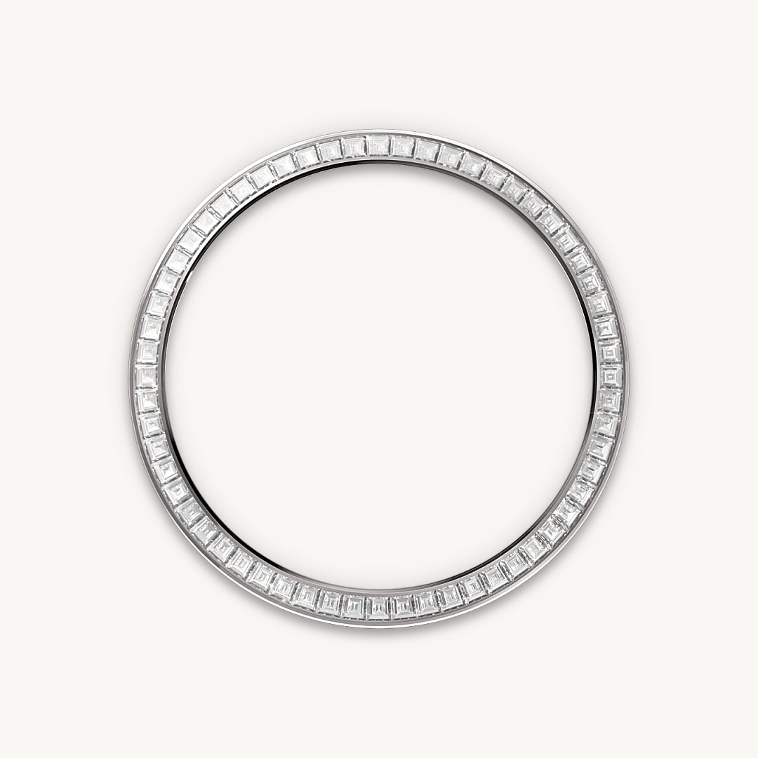 rolex day-date in 18 ct white gold, m128399tbr-0029 - diamond-set bezel - ben bridge