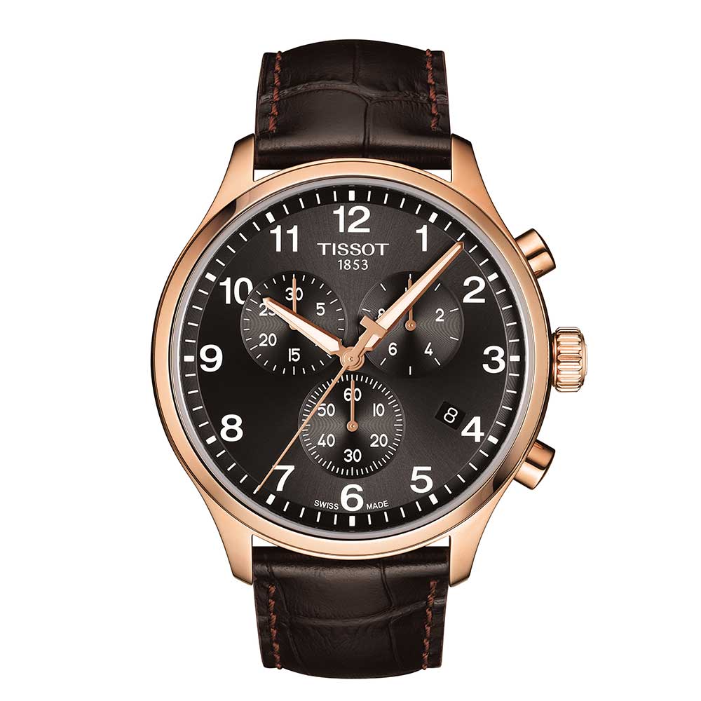 TISSOT Chrono XL Classic Black Dial Watch, 45mm