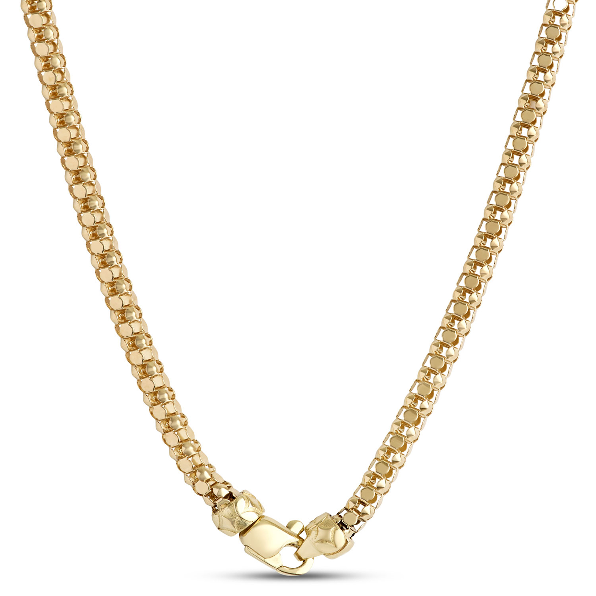Toscano 18-inch Popcorn Link Necklace, 14K Yellow Gold,YG|GR00220O585G 18