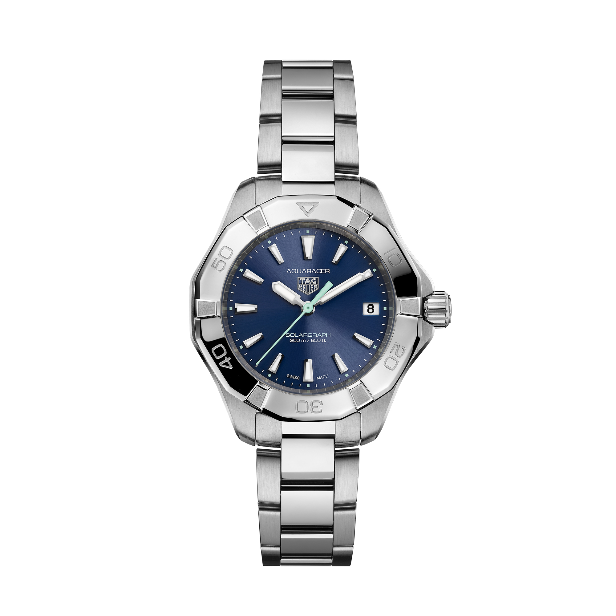 TAG Heuer Aquaracer Professional 200 Solargraph Blue Dial, 34mm