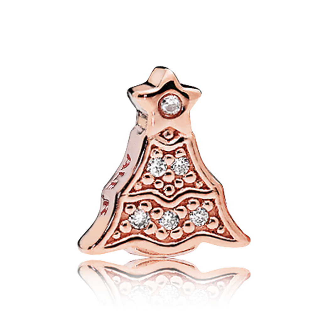 PANDORA Rose™ Twinkling Christmas Tree CZ Petite Locket Charm 786399CZ Ben Bridge Jeweler