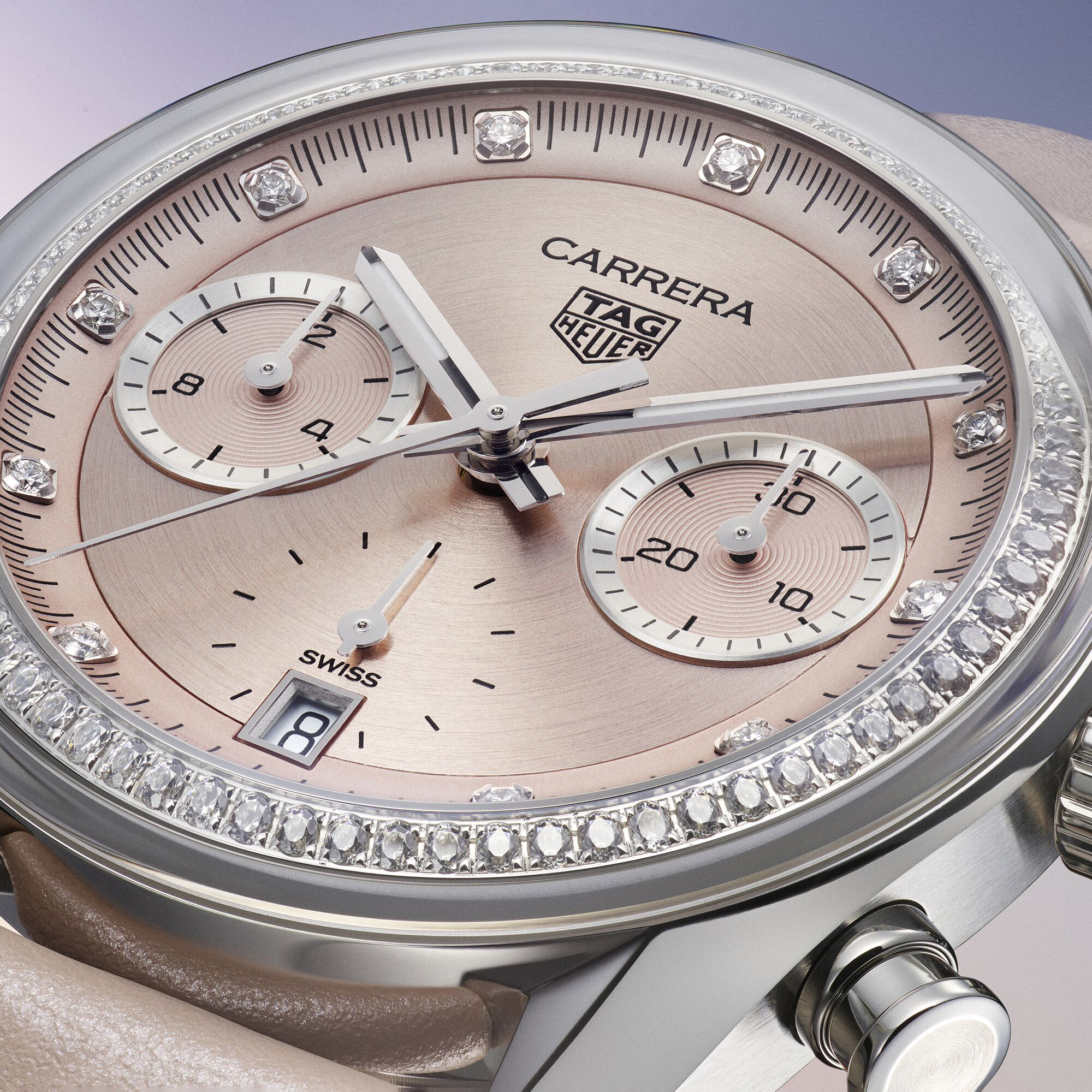 TAG Heuer Carrera Chronograph Pink Dial Watch, 39mm
