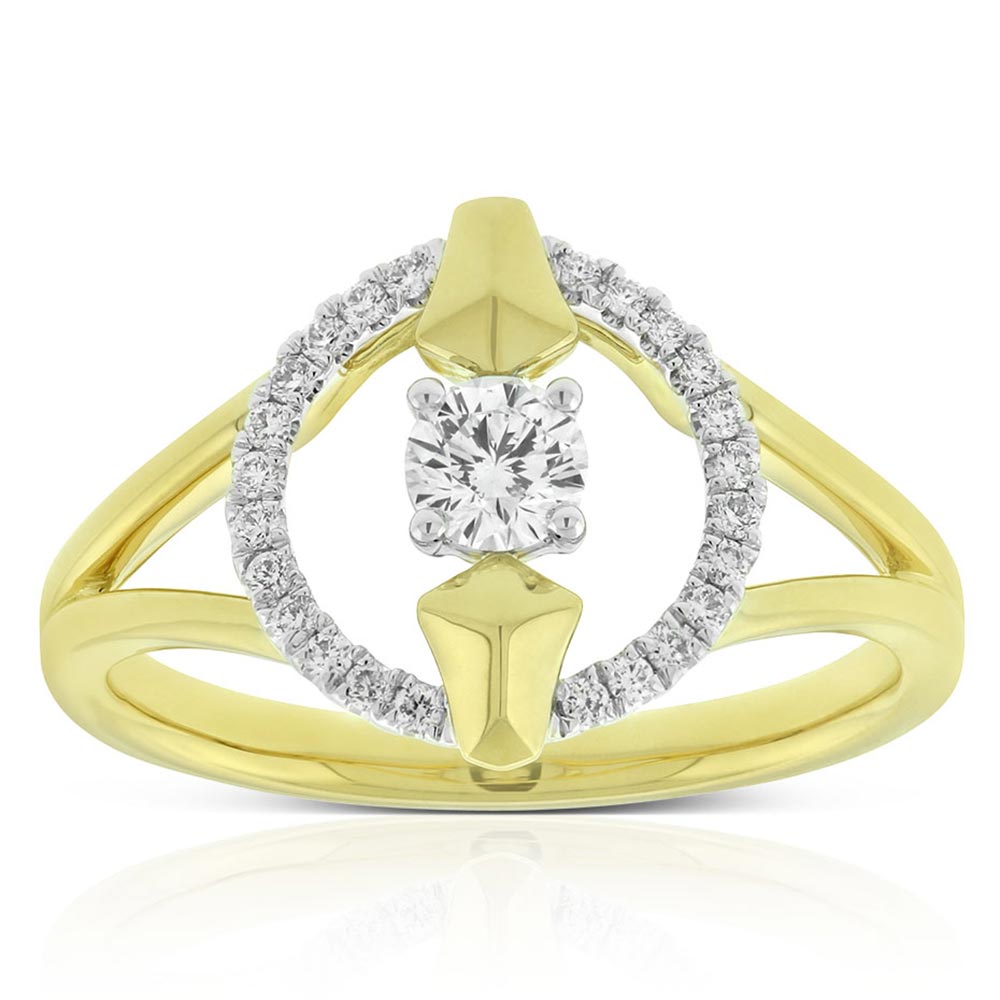Jade Trau for Signature Forevermark Open Circle Diamond Ring 18K Ben