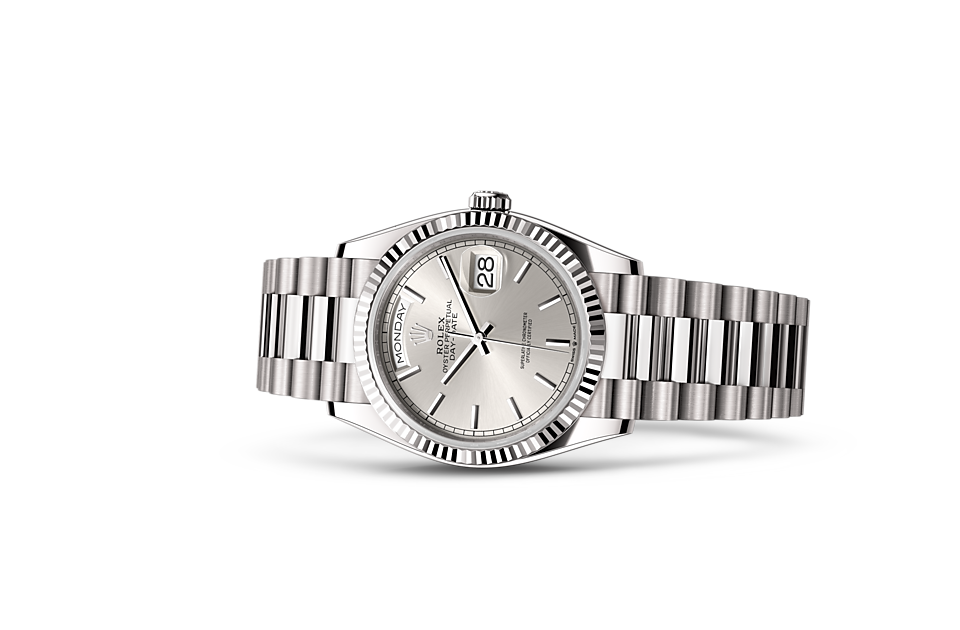 Rolex Day-Date 36 Day-Date Oyster, 36 mm, white gold - M128239-0005 at Ben Bridge