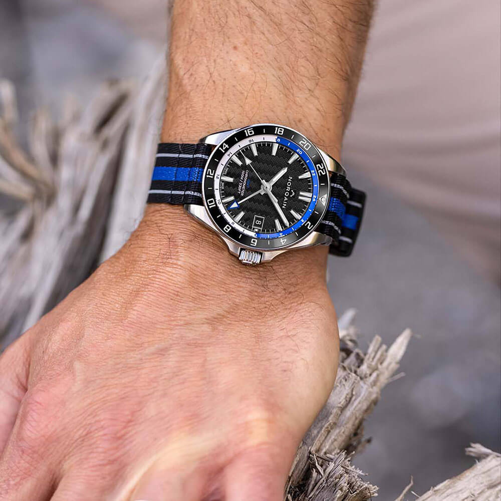 NORQAIN Adventure Neverest GMT Black Dial Watch, 41mm