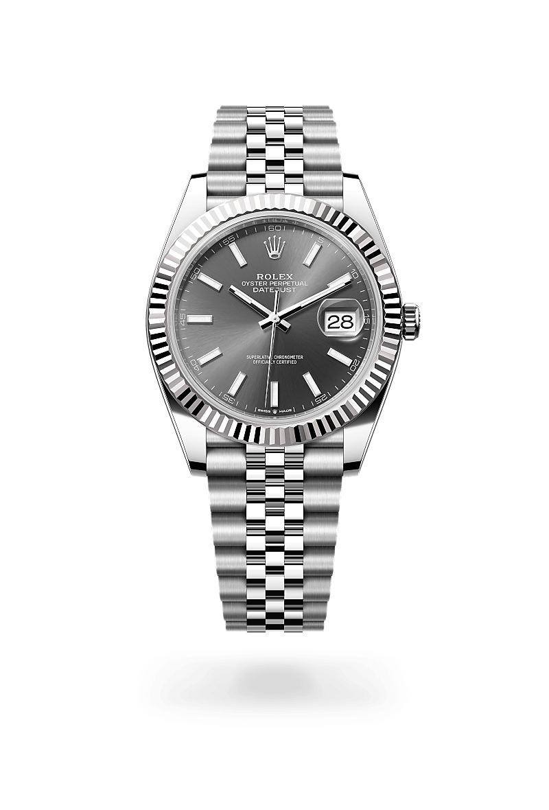 rolex datejust in white rolesor - combination of oystersteel and white gold, m126334-0014 - ben bridge