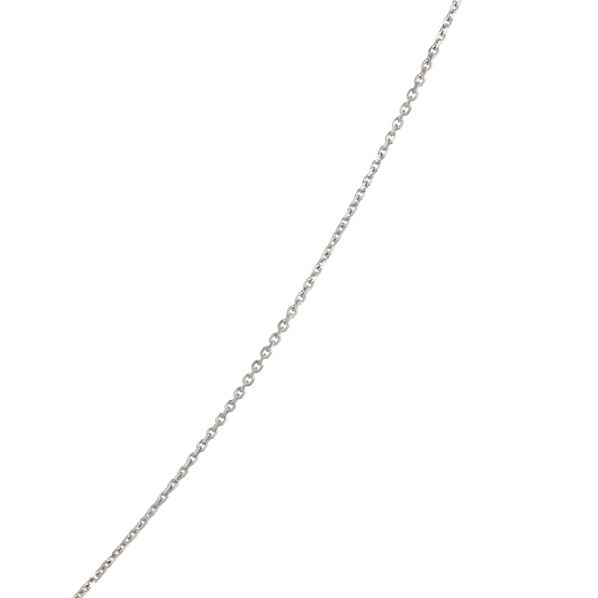 Double Heart Diamond Necklace, 14K White Gold