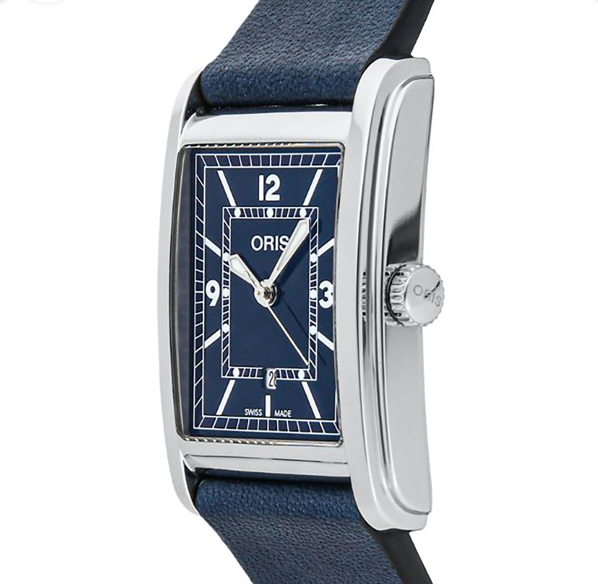 ORIS オートマチック Oris Rectangular Blue Dial, 25x38 mm