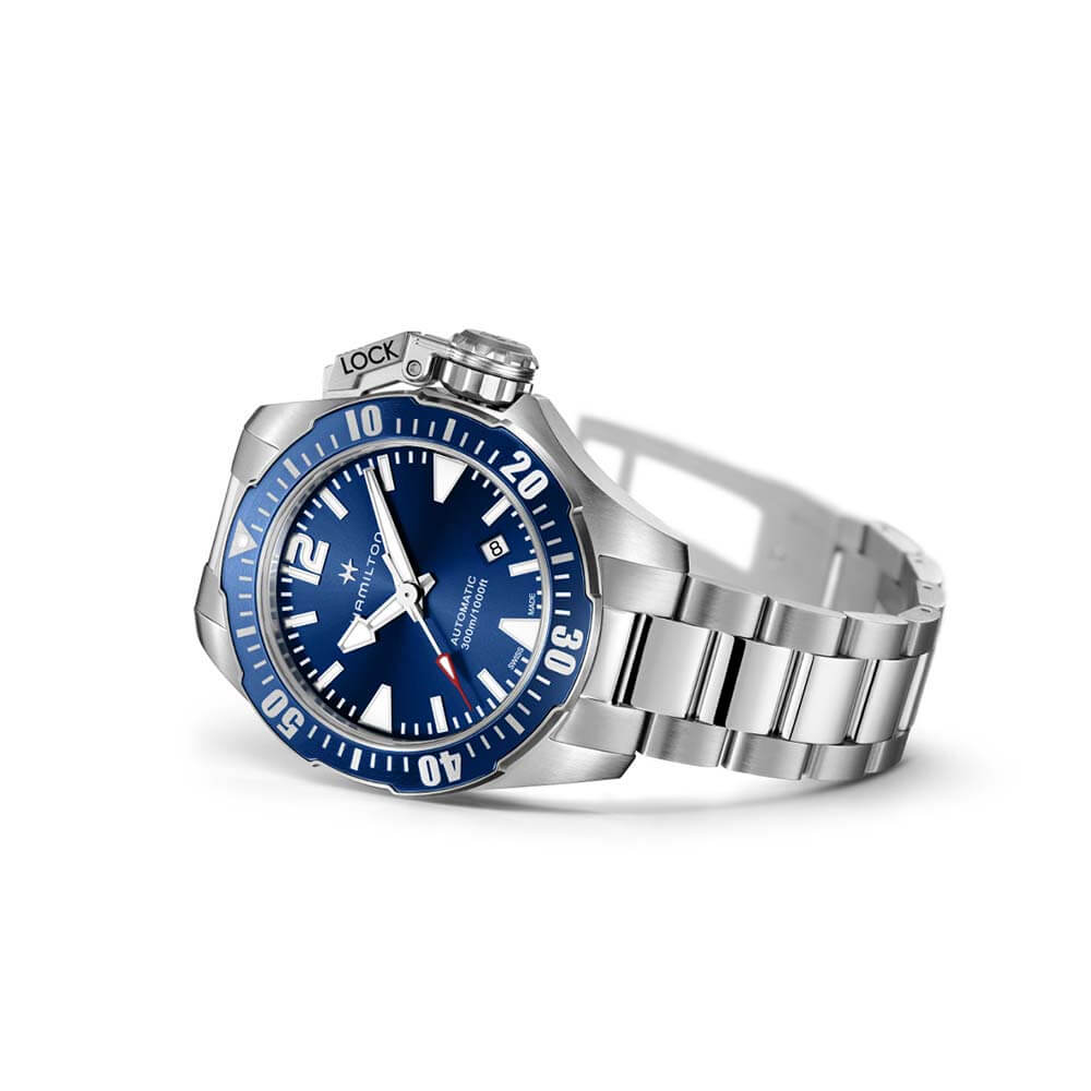 Hamilton Khaki Navy Frogman Auto Watch Blue Dial, 42mm