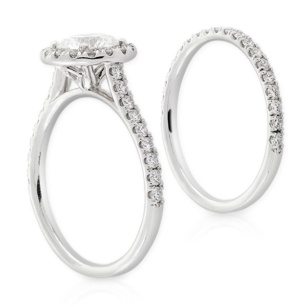 Ben Bridge Signature Diamond Bridal Set 18K